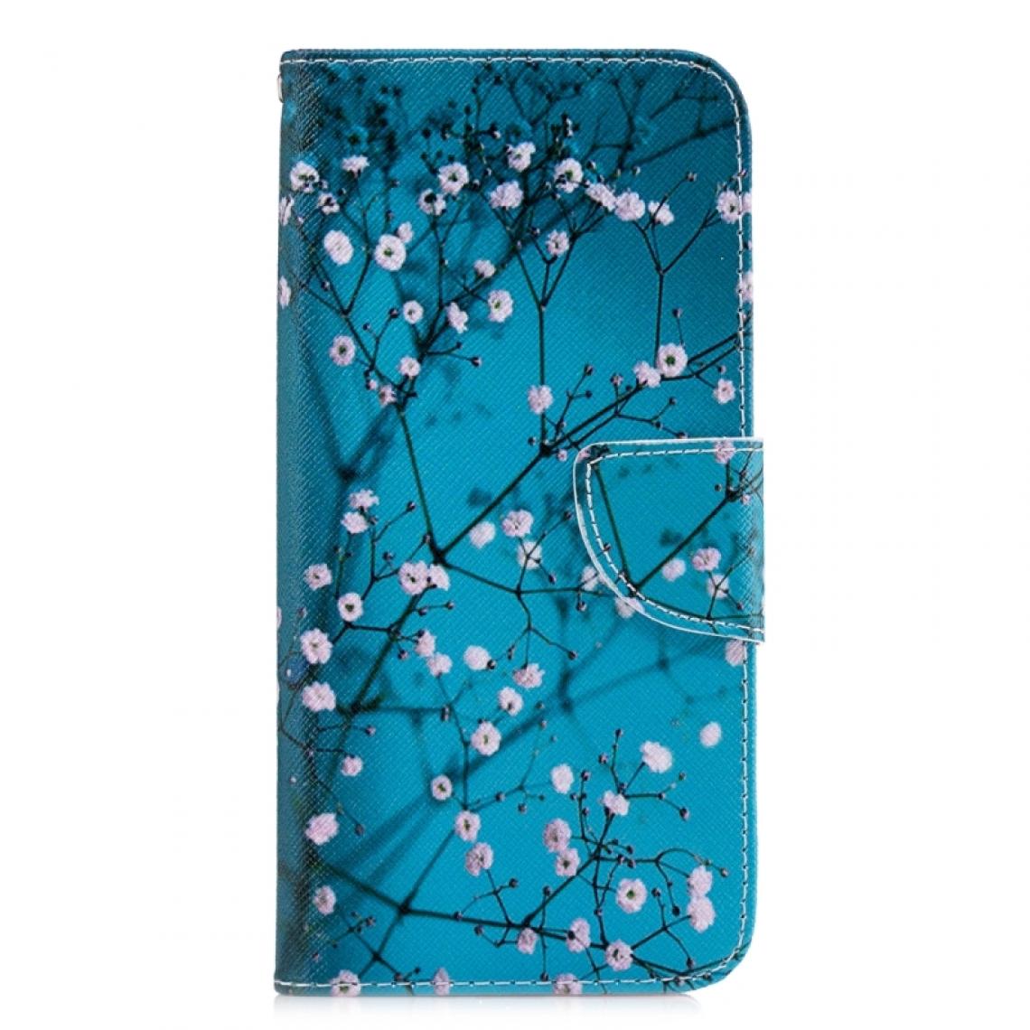 Wewoo - Housse Coque Étui en cuir à rabat horizontal à motif coloré pour Huawei Honor 8Cavec support et logements cartes et porte-monnaie Fleur de prunier - Coque, étui smartphone