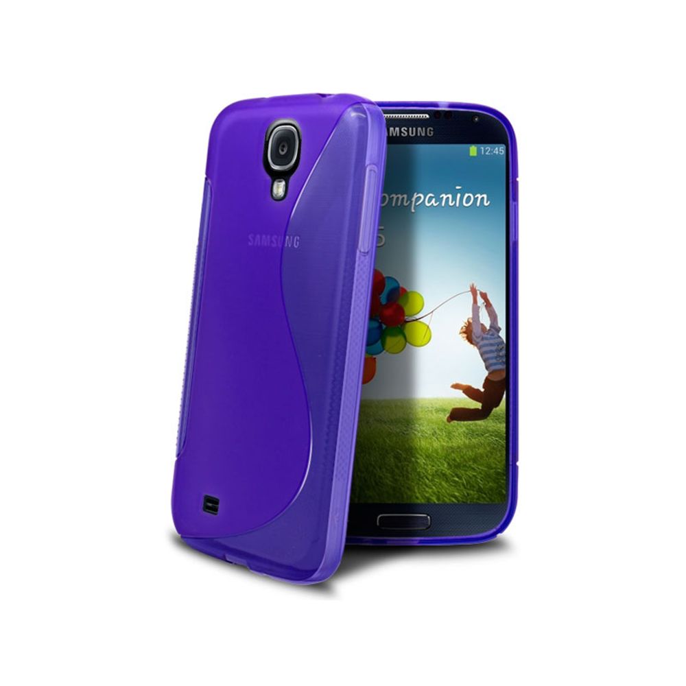 Caseink - Coque Housse Etui TPU Samsung Galaxy S4 i9500 SLine Violette - Coque, étui smartphone