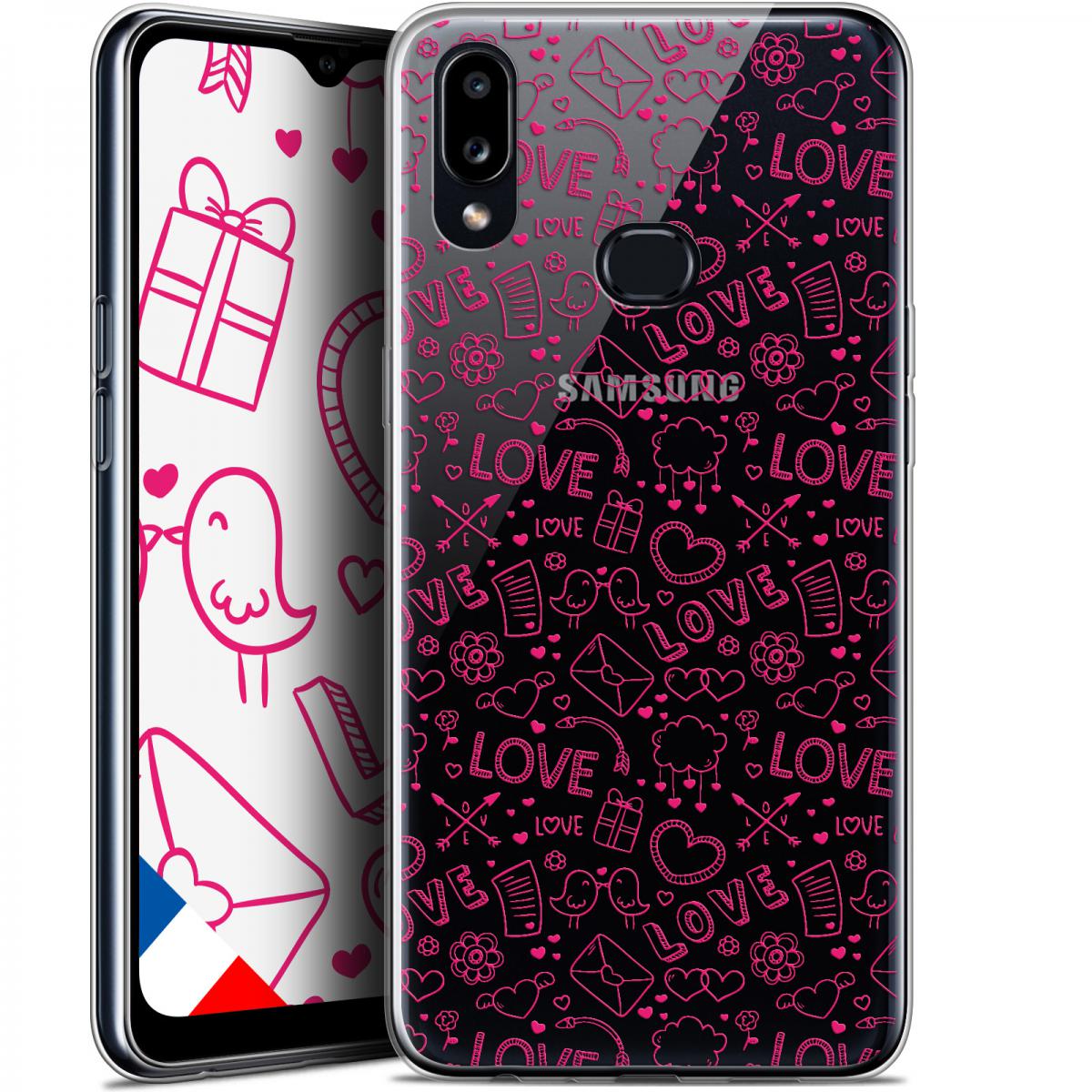 Caseink - Coque Pour Samsung Galaxy A10S (6.1 ) [Gel HD Collection Love Saint Valentin Design Doodle - Souple - Ultra Fin - Imprimé en France] - Coque, étui smartphone