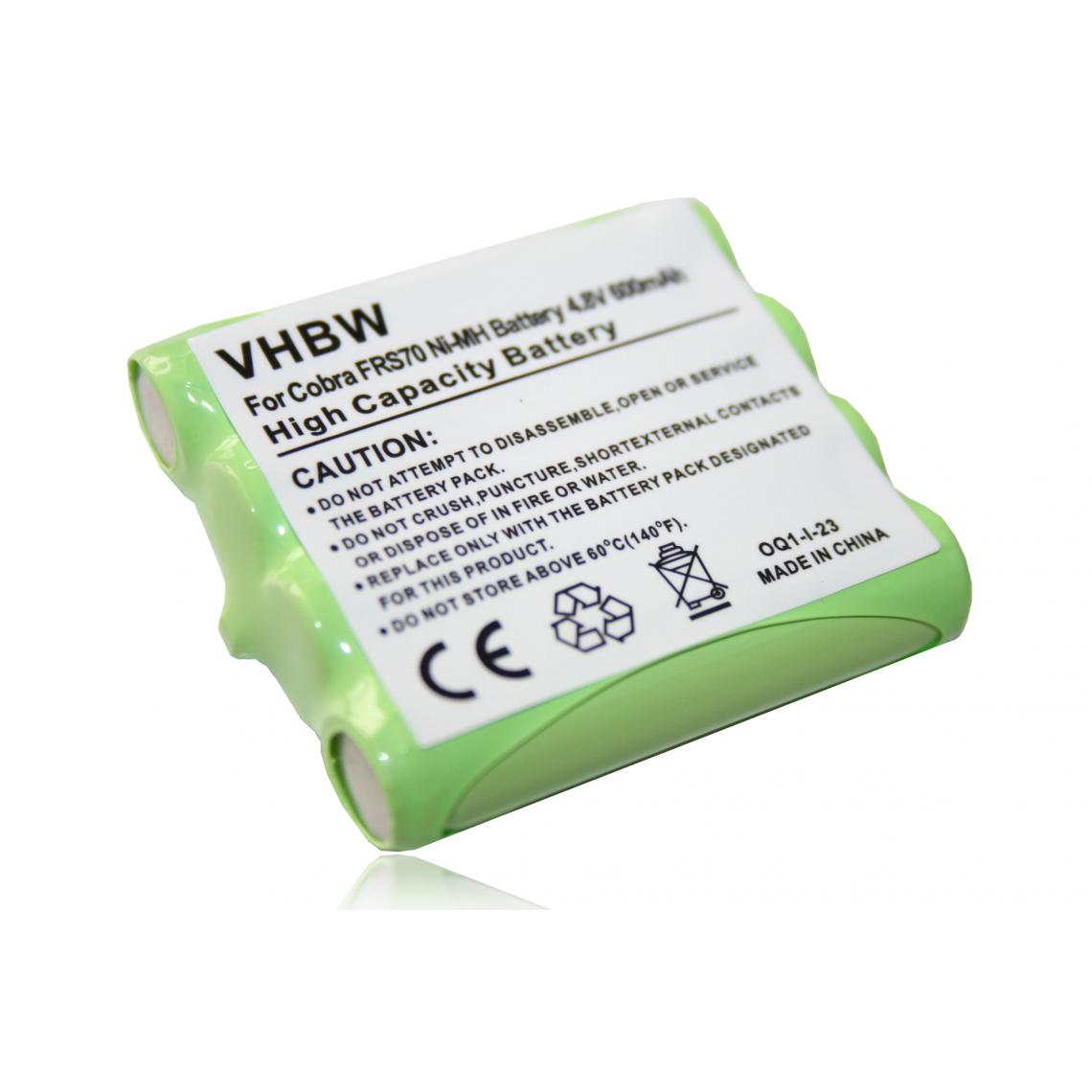 Vhbw - vhbw Batterie compatible avec Cobra MicroTalk 110, 115, 200, 300, 80, 85, PR500, PR900 radio talkie-walkie (600mAh, 4,8V, NiMH) - Autres accessoires smartphone