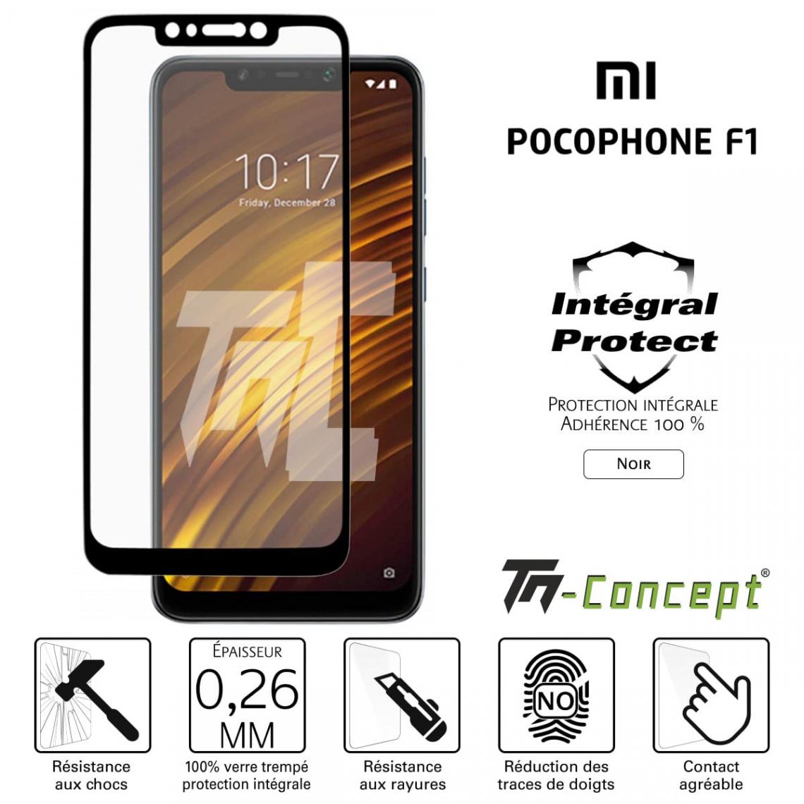 Tm Concept - Verre trempé intégral - Xiaomi Pocophone F1 - Noir - TM Concept® - Protection écran smartphone