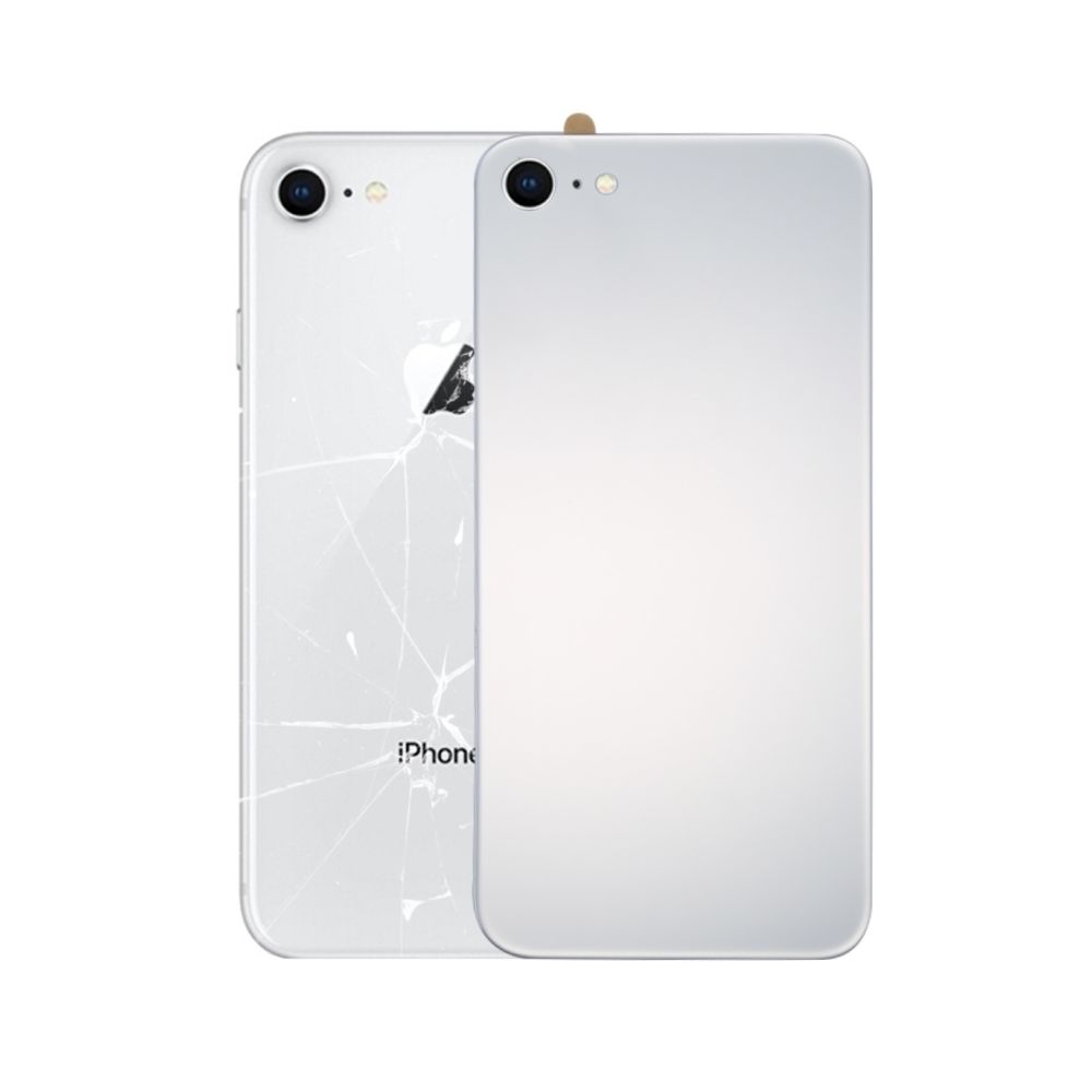 Wewoo - Pour iPhone 8 Verre Miroir argent Surface Batterie Couverture Arrière pièce détachée - Autres accessoires smartphone