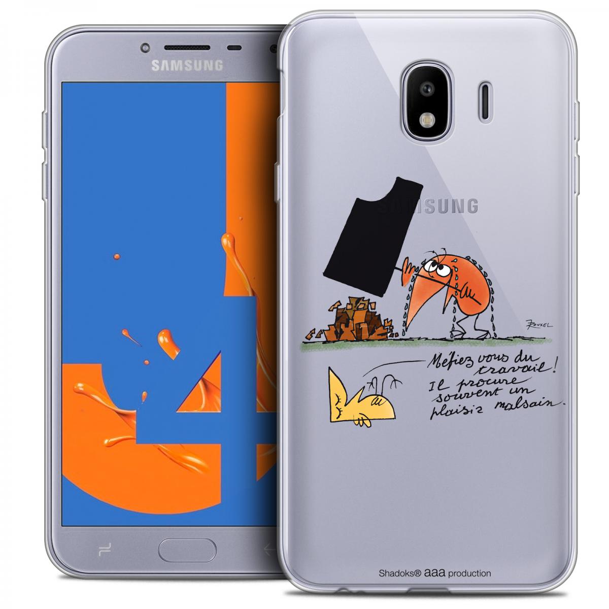 Caseink - Coque Housse Etui Samsung Galaxy J4 2018 J400 (5.5 ) [Crystal Gel HD Collection Les Shadoks ? Design Le Travail - Souple - Ultra Fin - Imprimé en France] - Coque, étui smartphone
