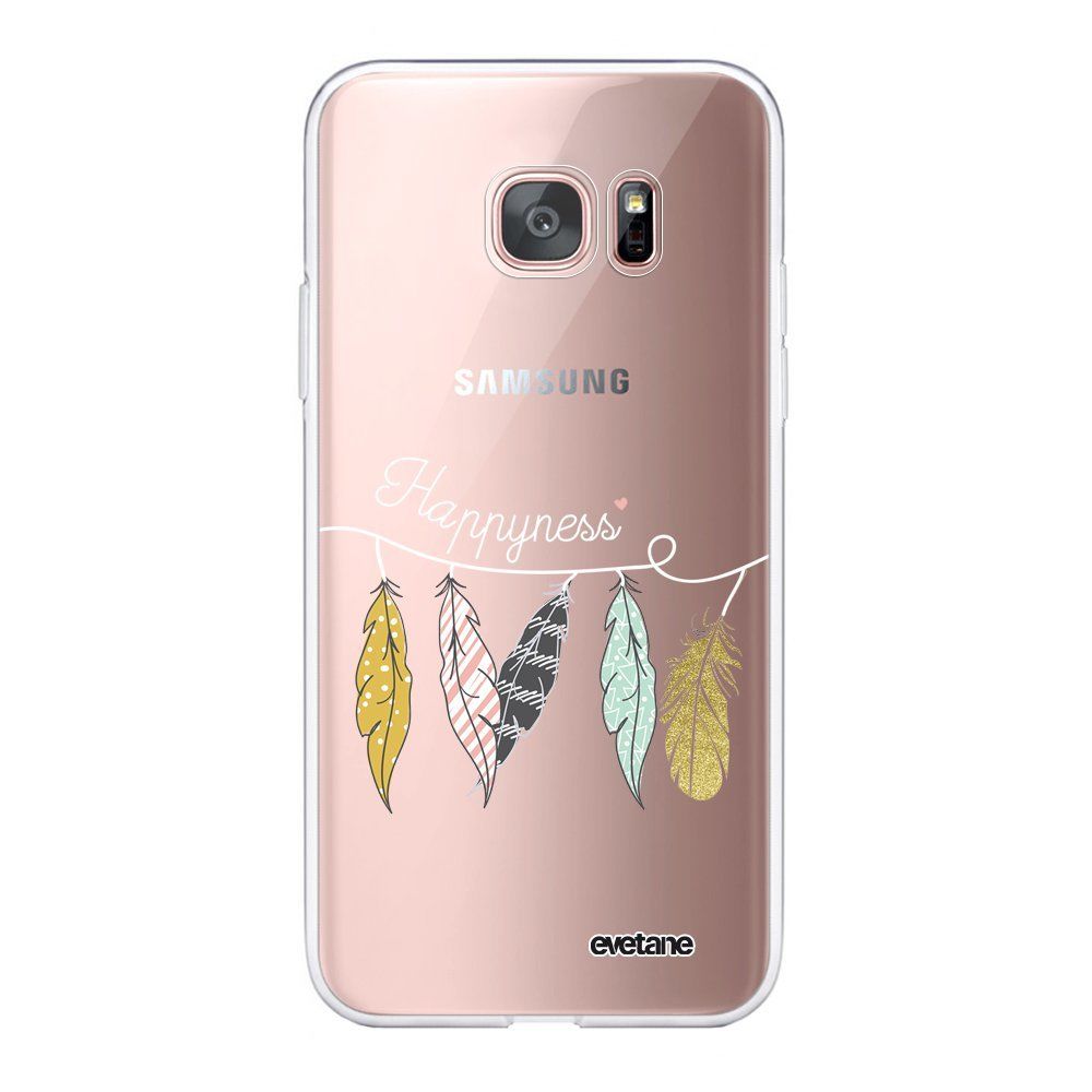 Evetane - Coque Samsung Galaxy S7 Edge 360 intégrale transparente Happyness Ecriture Tendance Design Evetane. - Coque, étui smartphone