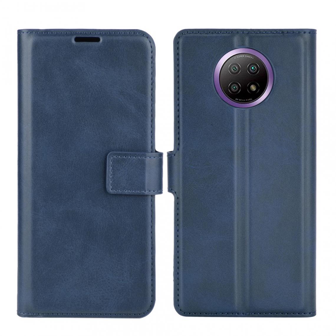 Other - Etui en PU Fermoir magnétique carré avec support bleu pour votre Xiaomi Redmi Note 9 5G/Note 9T 5G - Coque, étui smartphone