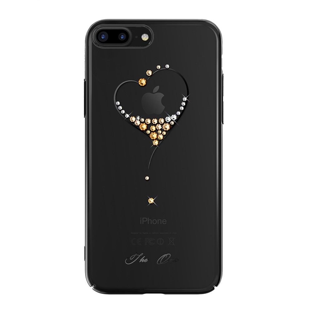 marque generique - Coque en TPU autorisé dur décor cristaux swarovski noir pour votre Apple iPhone 8 Plus/7 Plus - Autres accessoires smartphone