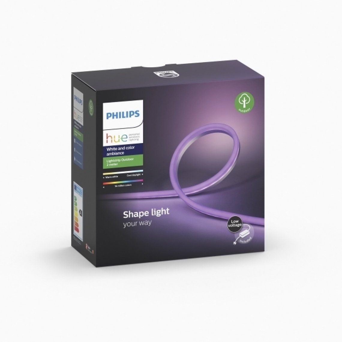 Philips Hue - White & Color Ambiance Outdoor Lightstrip 2m - Bluetooth - Ruban LED connecté