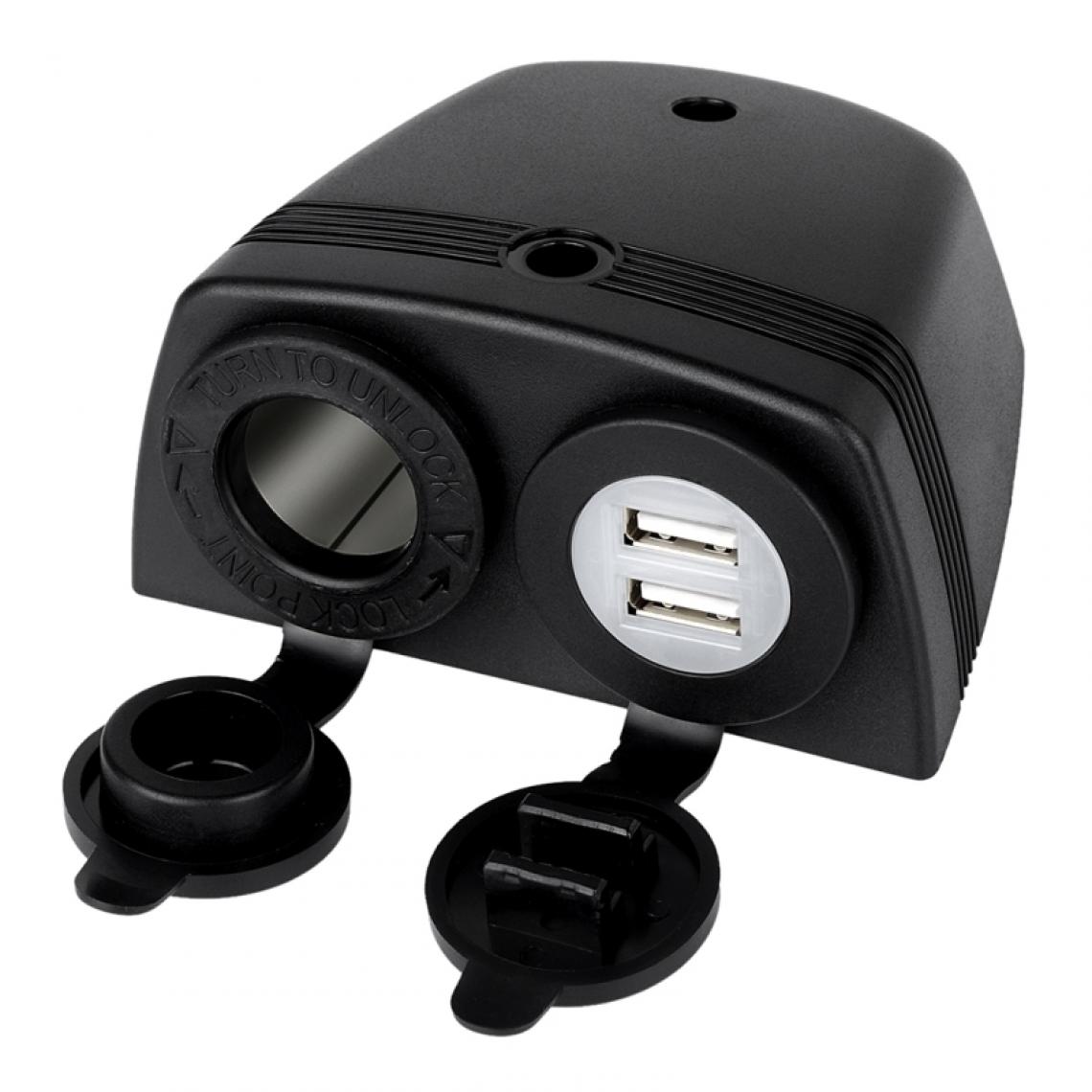 Wewoo - Ports Dual-USB 5V 2.1A w noir / chargeur allume-cigare voiture 20A - Batterie téléphone