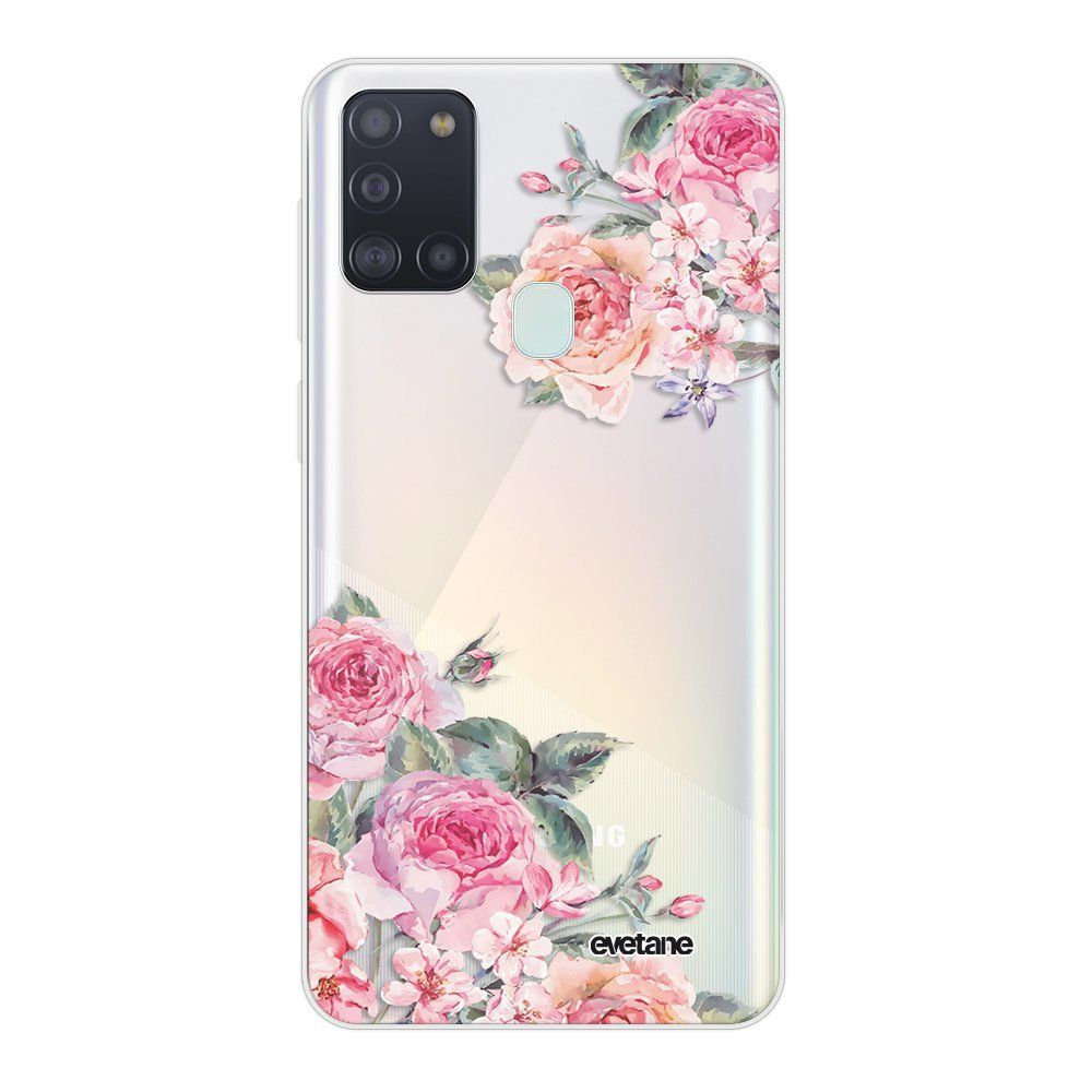 Evetane - Coque Samsung Galaxy A21S 360 intégrale transparente Roses roses Ecriture Tendance Design Evetane. - Coque, étui smartphone