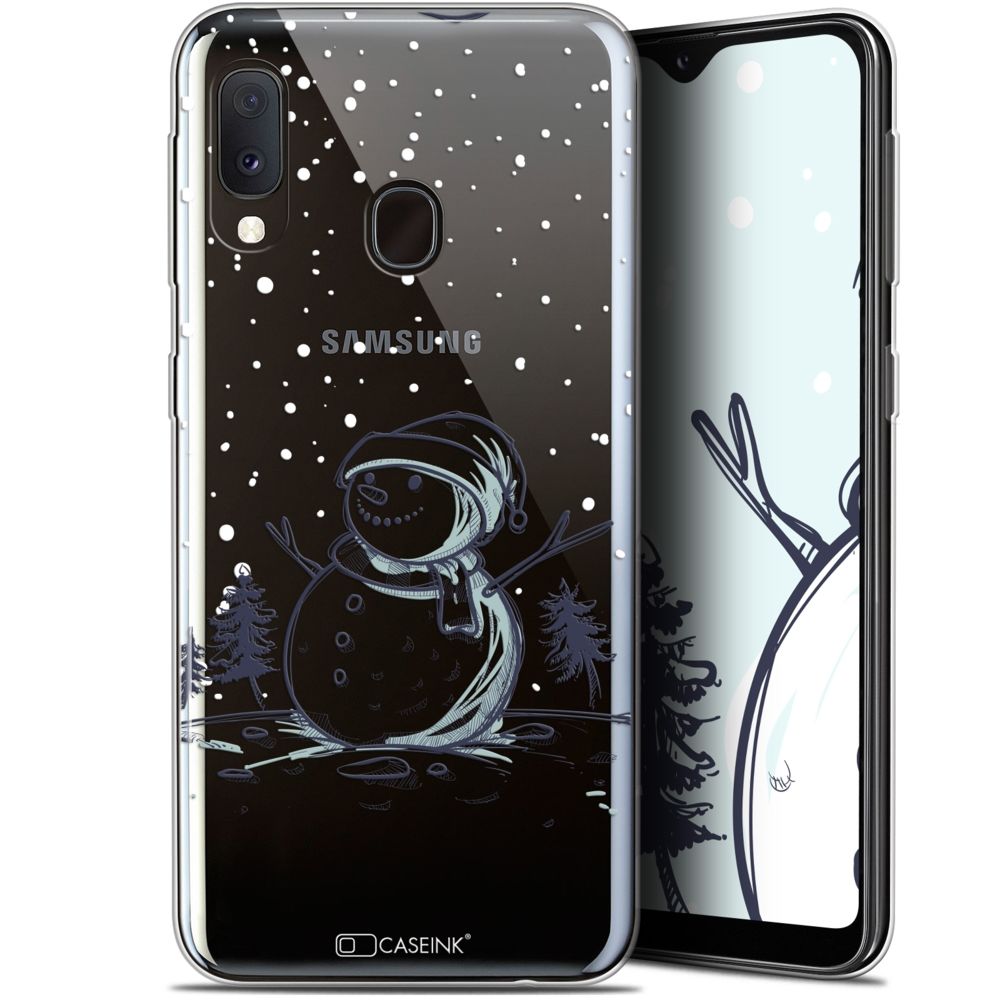 Caseink - Coque Pour Samsung Galaxy A20E (5.8 ) [Gel HD Collection Noël 2017 Design Bonhomme de Neige - Souple - Ultra Fin - Imprimé en France] - Coque, étui smartphone