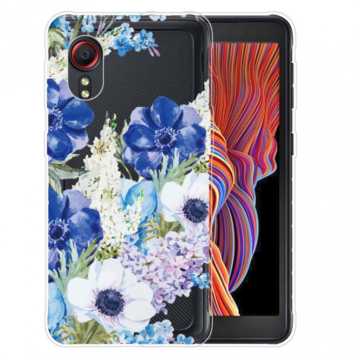 Other - Coque en TPU Impression de motifs bien protégée souple fleur bleue pour votre Samsung Galaxy Xcover 5 - Coque, étui smartphone