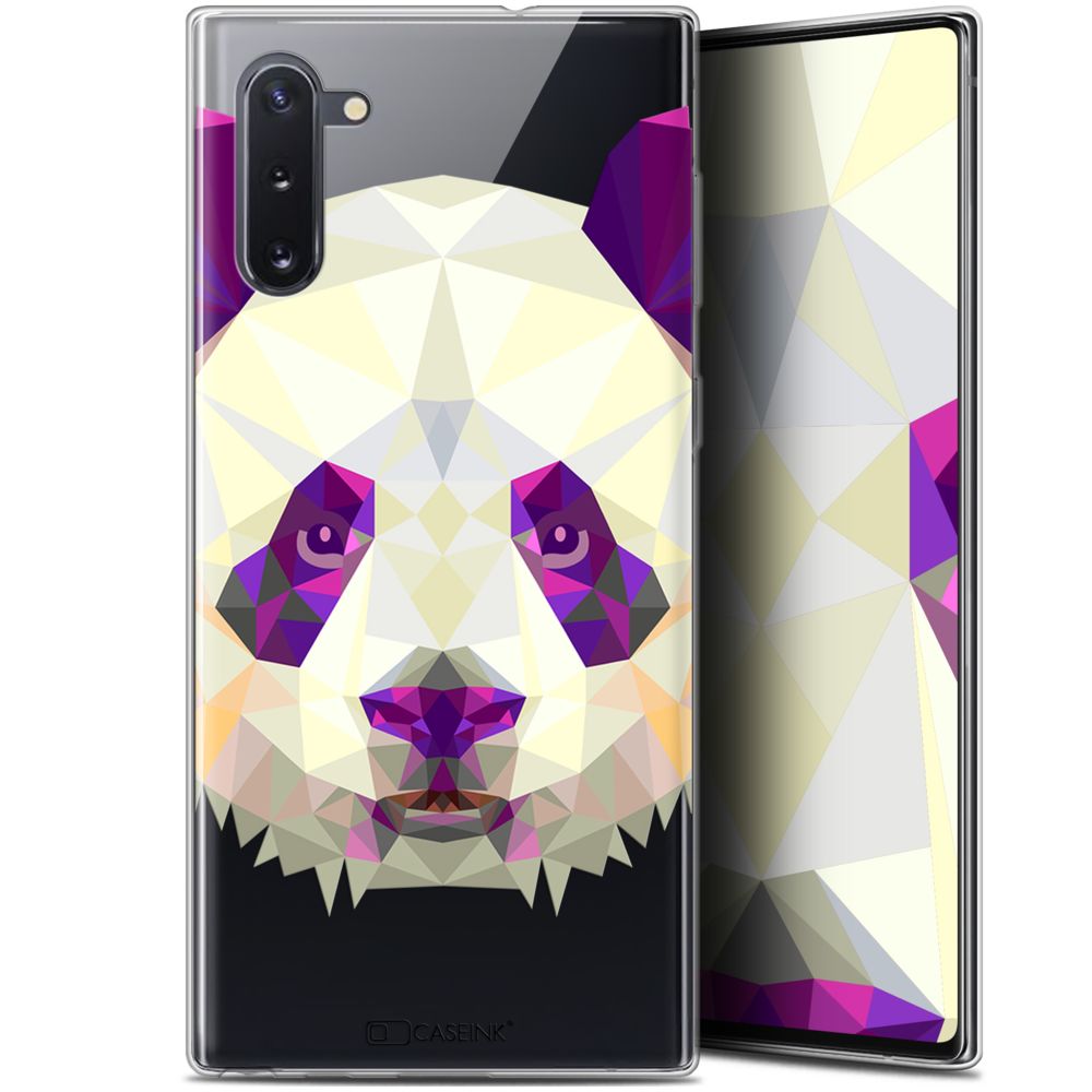 Caseink - Coque Pour Samsung Galaxy Note 10 (6.3 ) [Gel HD Polygon Series Animal - Souple - Ultra Fin - Imprimé en France] Panda - Coque, étui smartphone