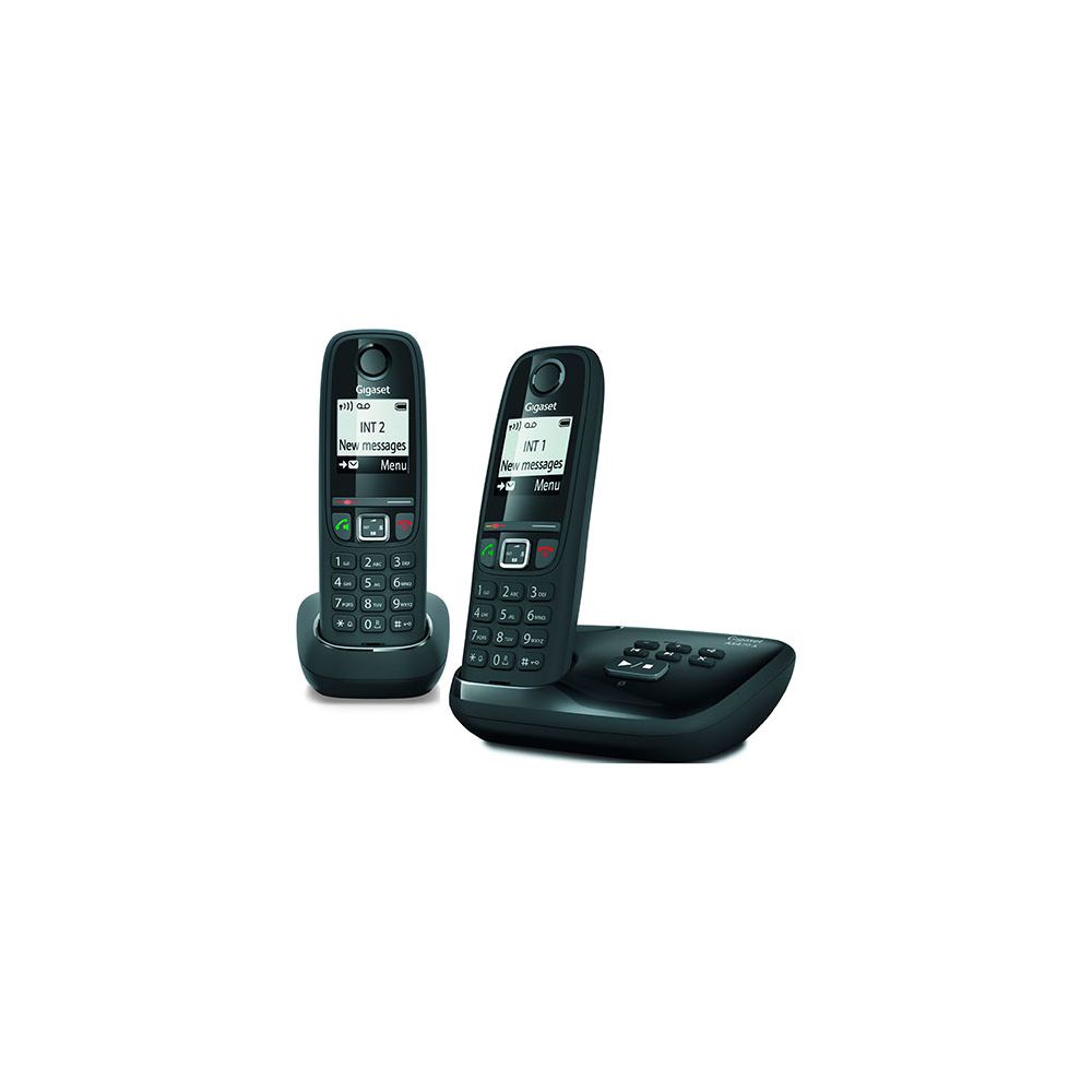 Gigaset - Téléphone sans fil répondeur GIGASET AS470A DUO NOIR - Téléphone fixe-répondeur
