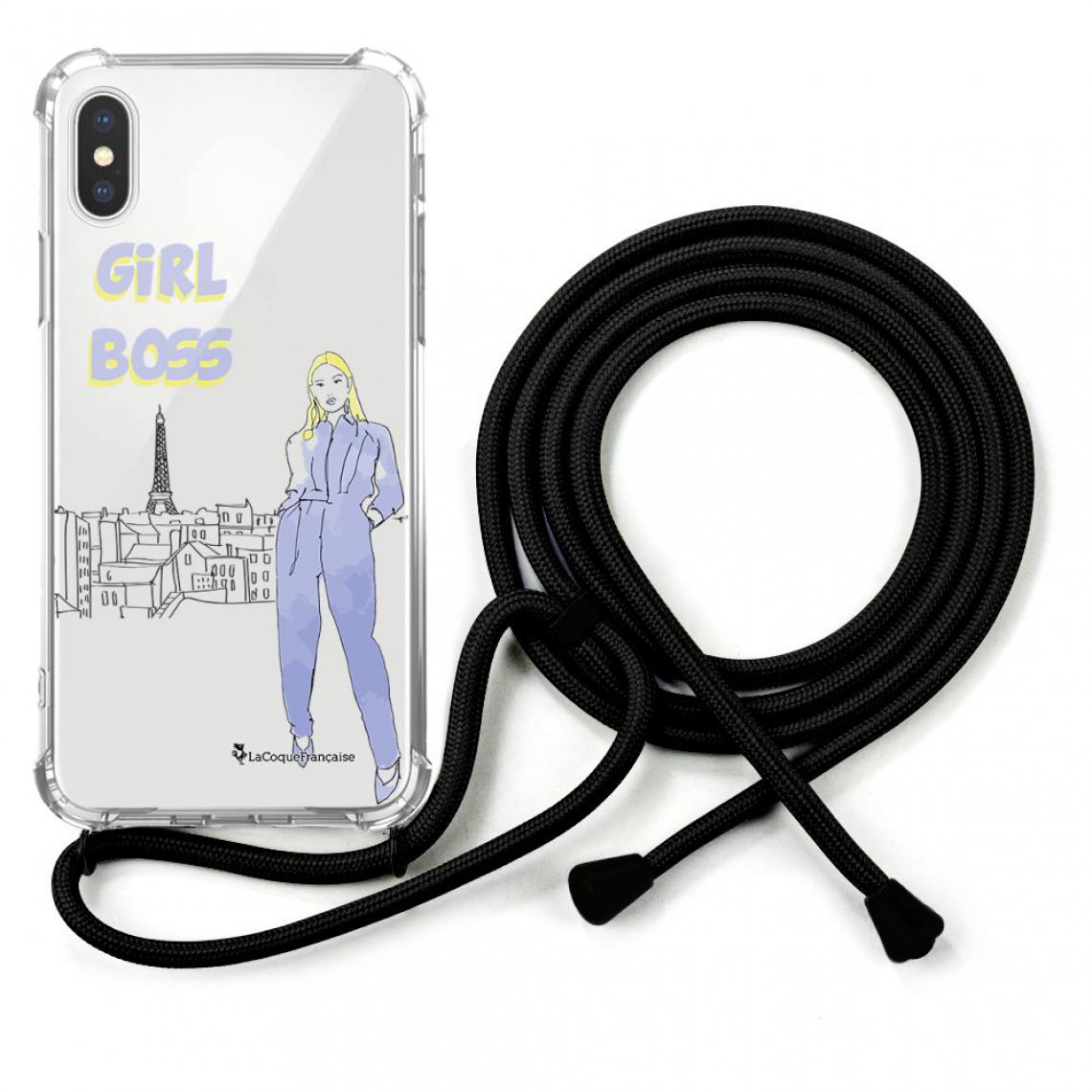 La Coque Francaise - Coque iPhone Xs Max coque avec cordon transparente Girl Boss - Coque, étui smartphone
