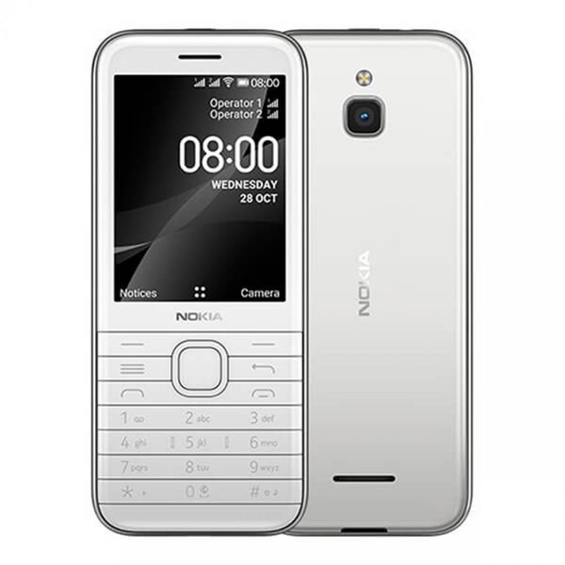 Nokia - Nokia 8000 4G Blanc Dual SIM - Smartphone Android