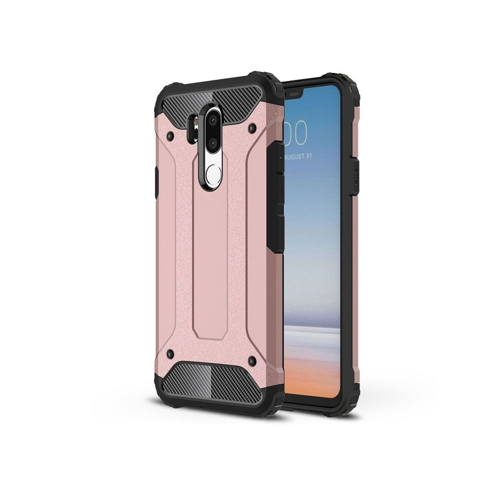 Wewoo - Coque renforcée rose pour LG G7 ThinQ Full-Rugged TPU + PC Combinaison Couverture Arrière Cas Or - Coque, étui smartphone