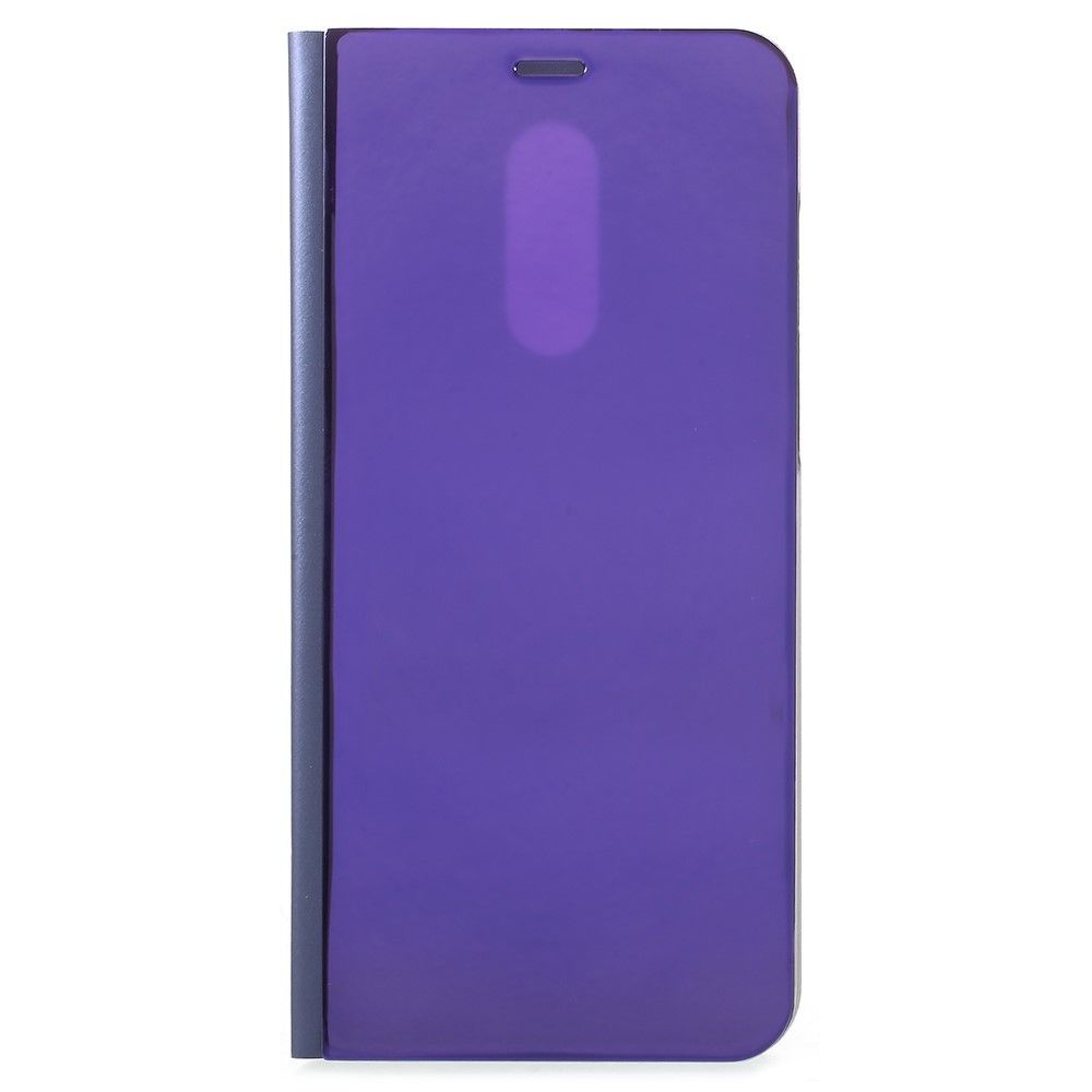 marque generique - Etui en PU voir la surface de miroir fenêtre violet foncé pour votre Xiaomi Redmi Note 5/Redmi 5 Plus - Autres accessoires smartphone