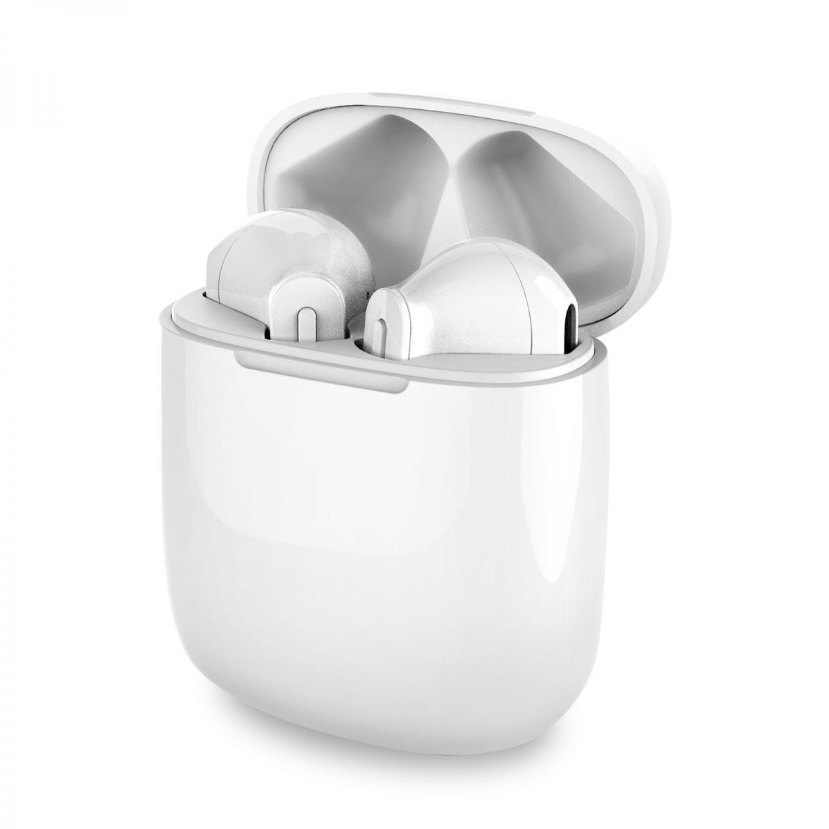 Akashi - Écouteurs Sans Fil Bluetooth Boîtier Charge Autonomie 24H Akashi Blanc - Oreillette bluetooth