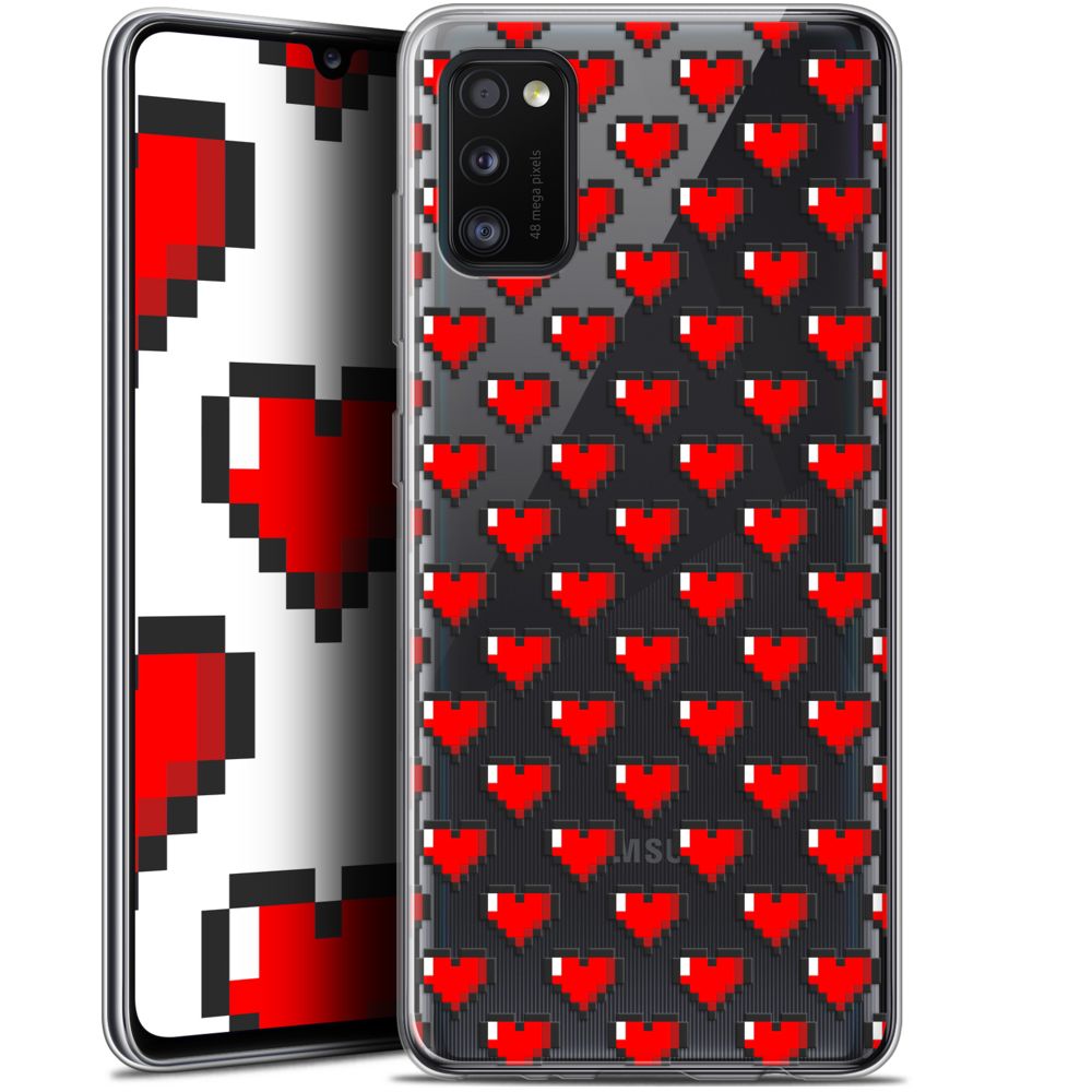 Caseink - Coque Pour Samsung Galaxy A41 (6.1 ) [Gel HD Collection Love Saint Valentin Design Pixel Art - Souple - Ultra Fin - Imprimé en France] - Coque, étui smartphone