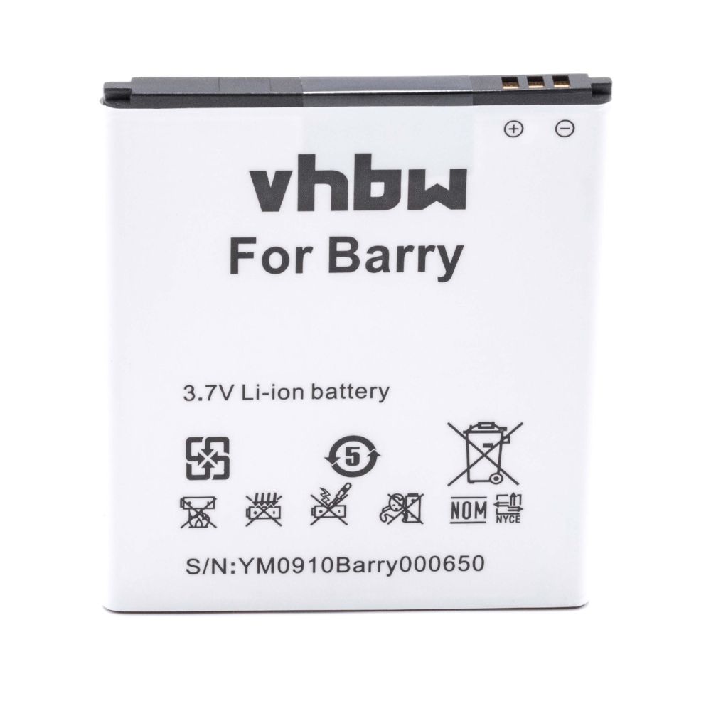 Vhbw - Batterie Li-Ion vhbw 2000mAh (3.7V) pour téléphone portable, Smartphone Micromax A116 Canvas HD. Remplace: BTY26182, BTY26182MOBISTEL/STD. - Batterie téléphone
