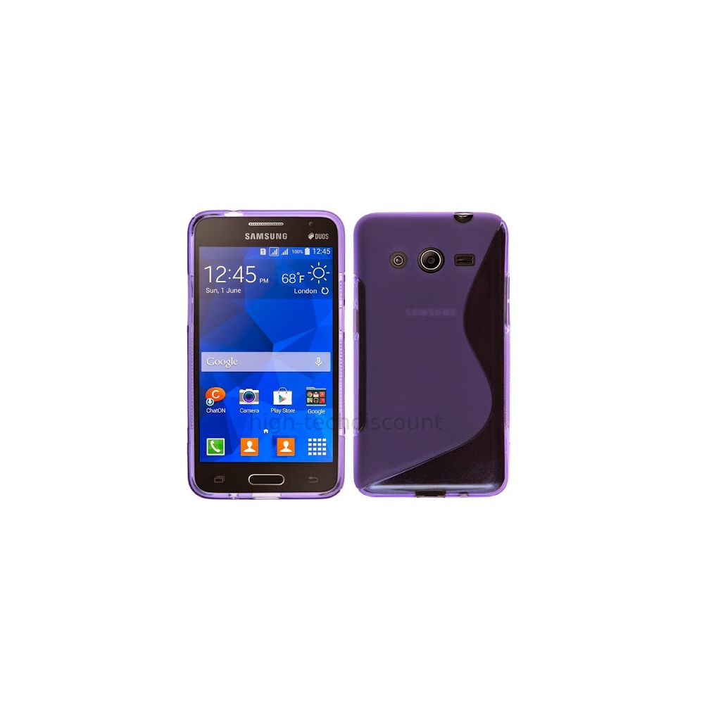 Htdmobiles - Housse etui coque pochette silicone gel fine pour Samsung G355H Galaxy Core 2 + film ecran - MAUVE - Autres accessoires smartphone