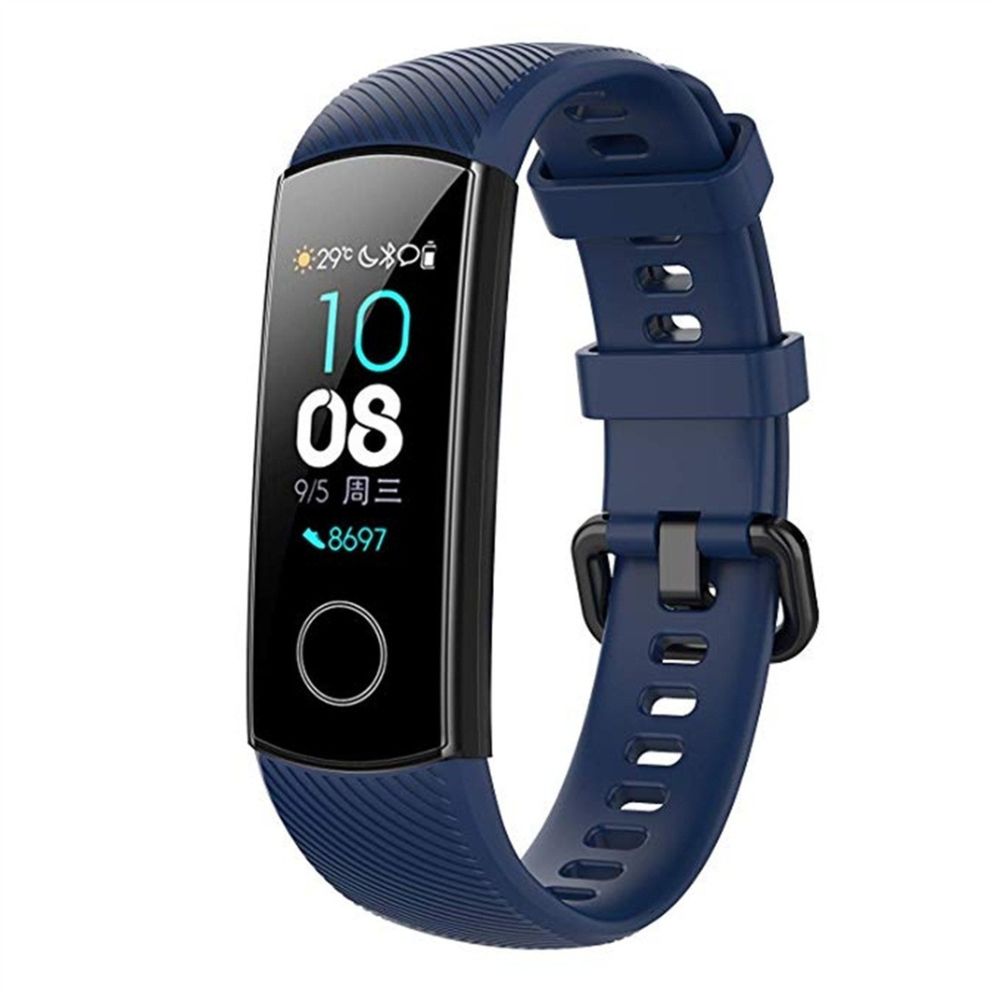 Wewoo - Bracelet pour montre connectée en silicone Smartwatch Huawei Honor Band 4 bleu - Bracelet connecté