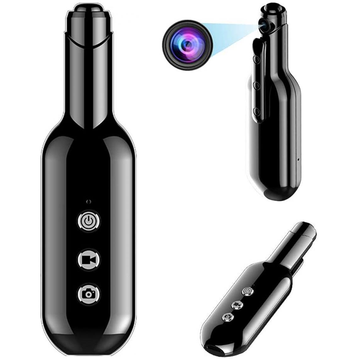 Chrono - Caméra de surveillance de sécurité portable Mini caméra Full HD 1080P, adaptée à la caméra d'espionnage compacte cachée par voiture à la maison avec enregistrement en boucle audio-vidéo-128gb(Noir) - Autres accessoires smartphone