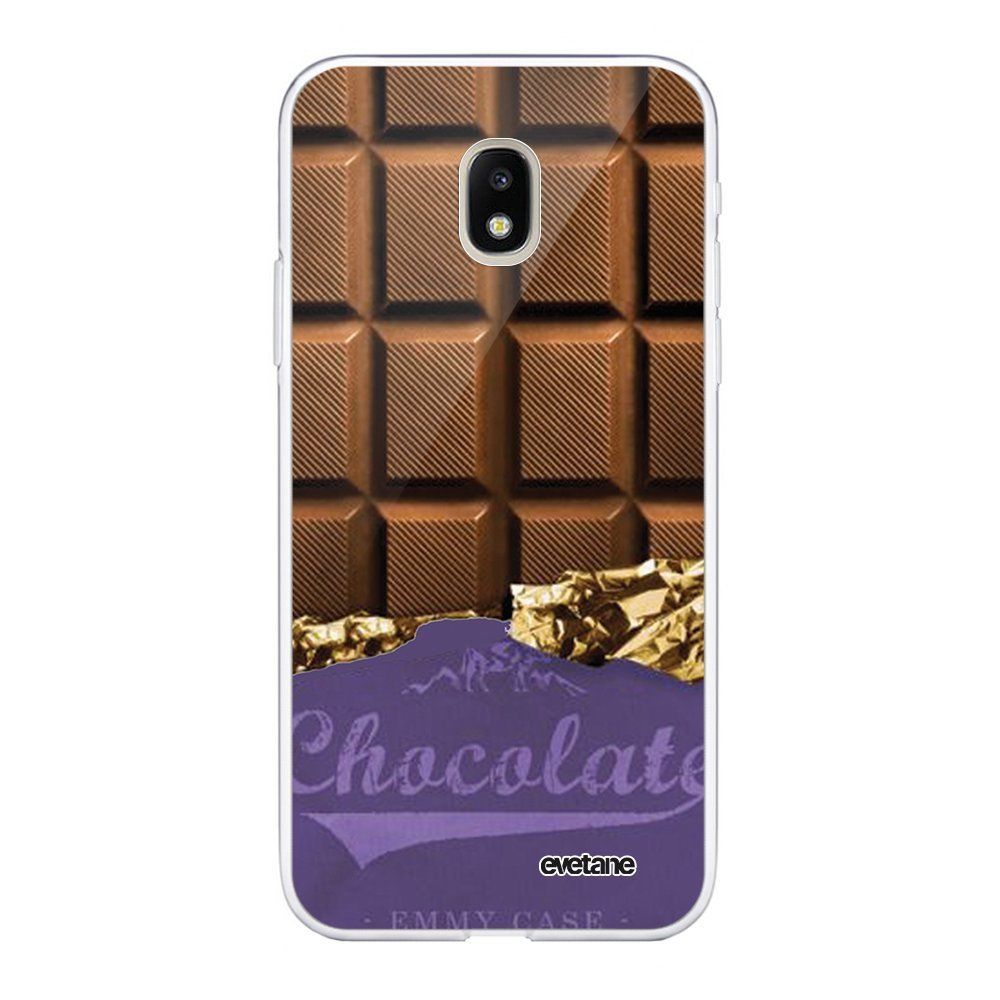 Evetane - Coque Samsung Galaxy J3 2017 transparente Chocolat Ecriture Tendance Design Evetane. - Coque, étui smartphone