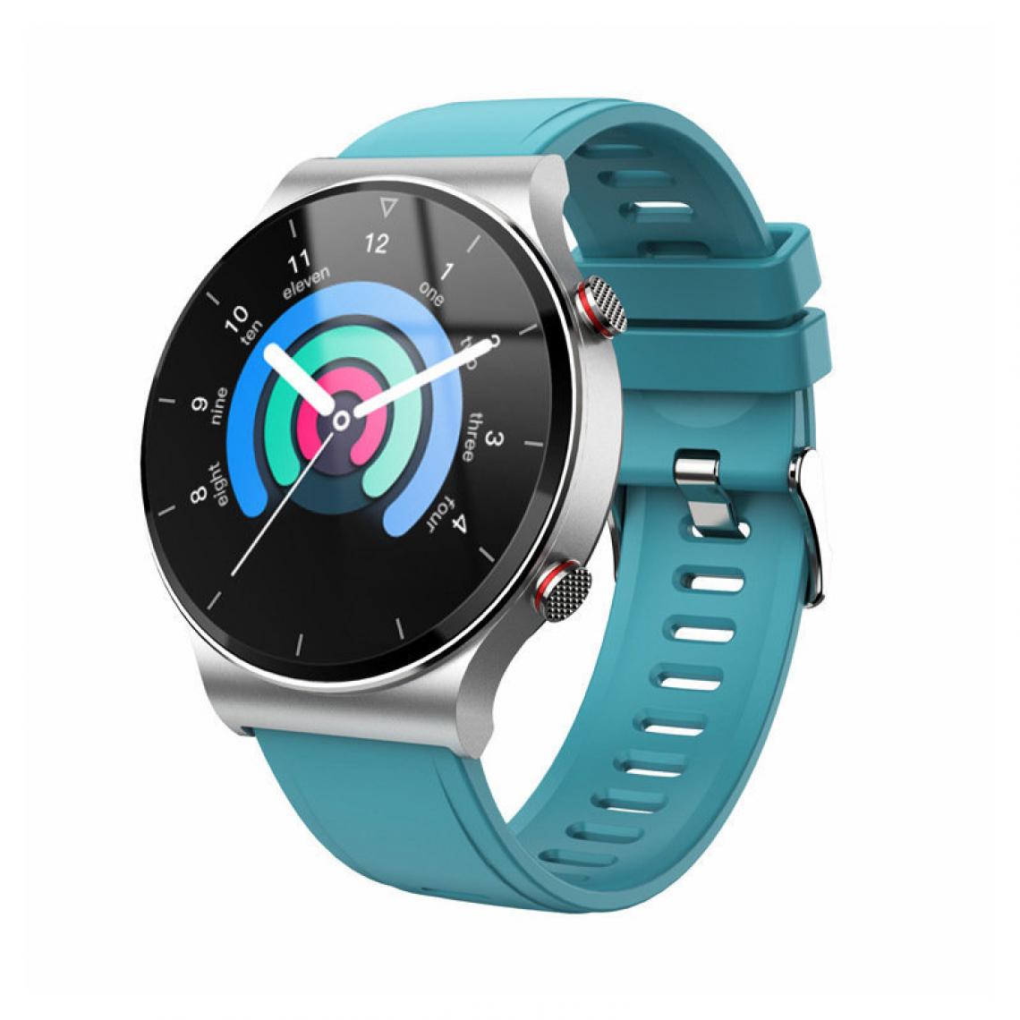 Chronotech Montres - Luxury Men Smart Watch Smart Watch Touch Full Screen Bluetooth Call Heart Rate Tracking IP67 waterproof for Men(Blue) - Montre connectée