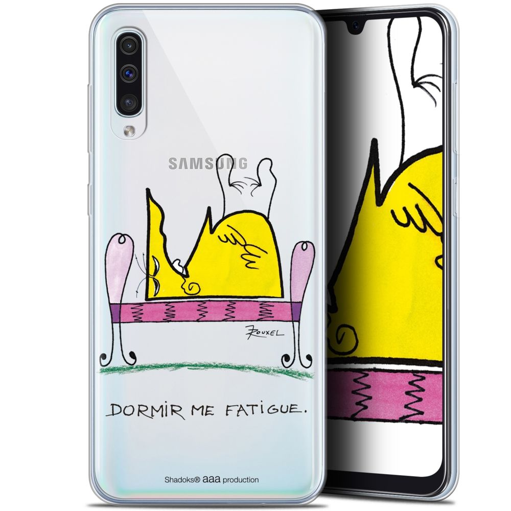 Caseink - Coque Pour Samsung Galaxy A50 (6.4 ) [Gel HD Collection Les Shadoks ? Design Dormir - Souple - Ultra Fin - Imprimé en France] - Coque, étui smartphone
