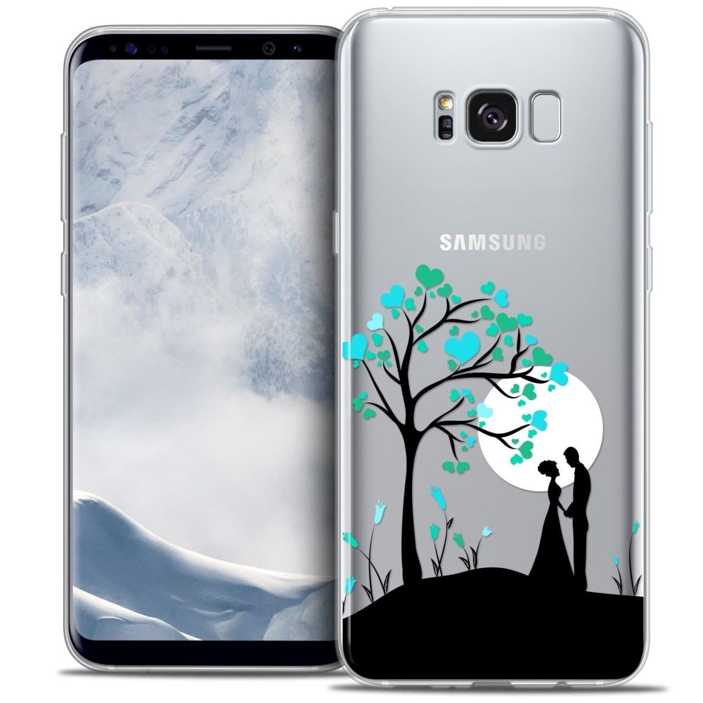 Caseink - Coque Housse Etui Samsung Galaxy S8+/ Plus (G955) [Crystal Gel HD Collection Love Saint Valentin Design Sous l'arbre - Souple - Ultra Fin - Imprimé en France] - Coque, étui smartphone