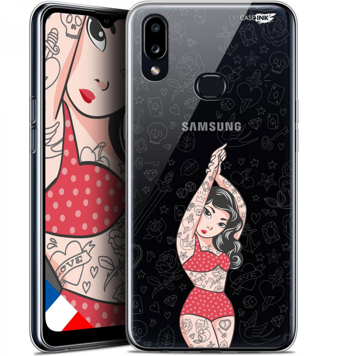 Caseink - Coque arrière Samsung Galaxy A10S (6.1 ) Gel HD [ Nouvelle Collection - Souple - Antichoc - Imprimé en France] Tatoo Girl - Coque, étui smartphone