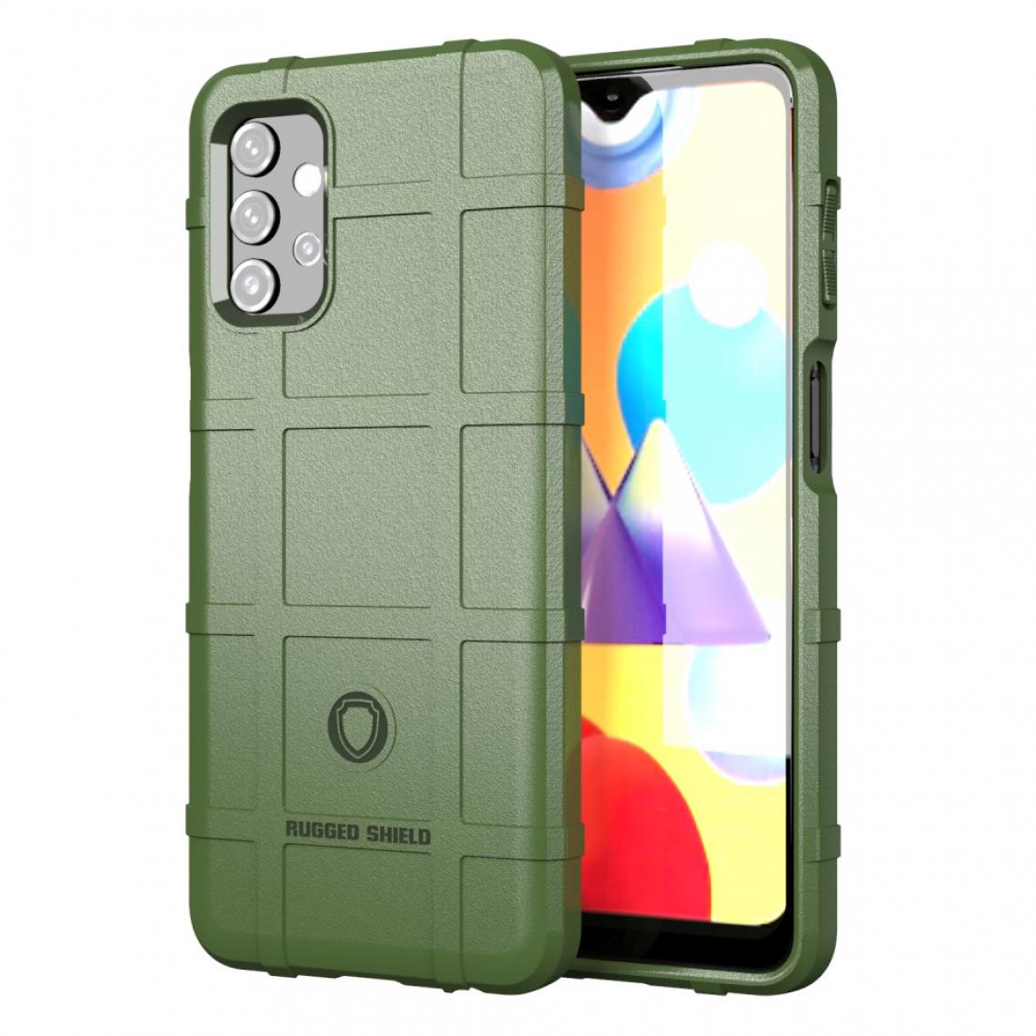 Other - Coque en TPU absorption des chocs avec une conception de texture de grille carrée robuste vert pour votre Samsung Galaxy A32 - Coque, étui smartphone