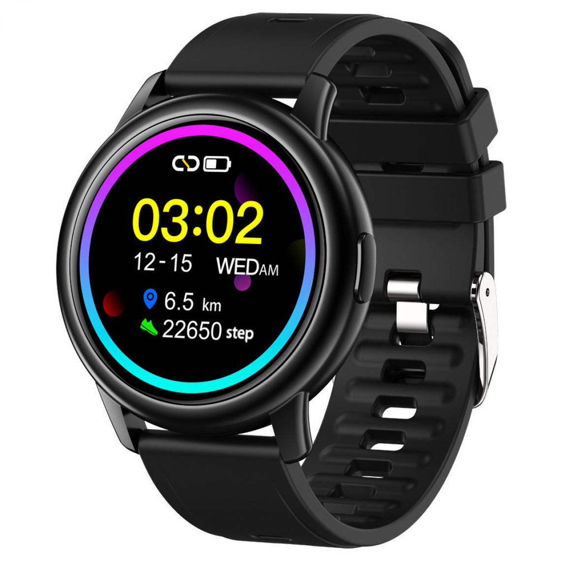 Chronotech Montres - Chronus Smart Watch Fitness Tracker Mens Watch Wristwatch IP68 Waterproof Men Fitness Smart Wristband Bracelet BT5.0(black) - Montre connectée