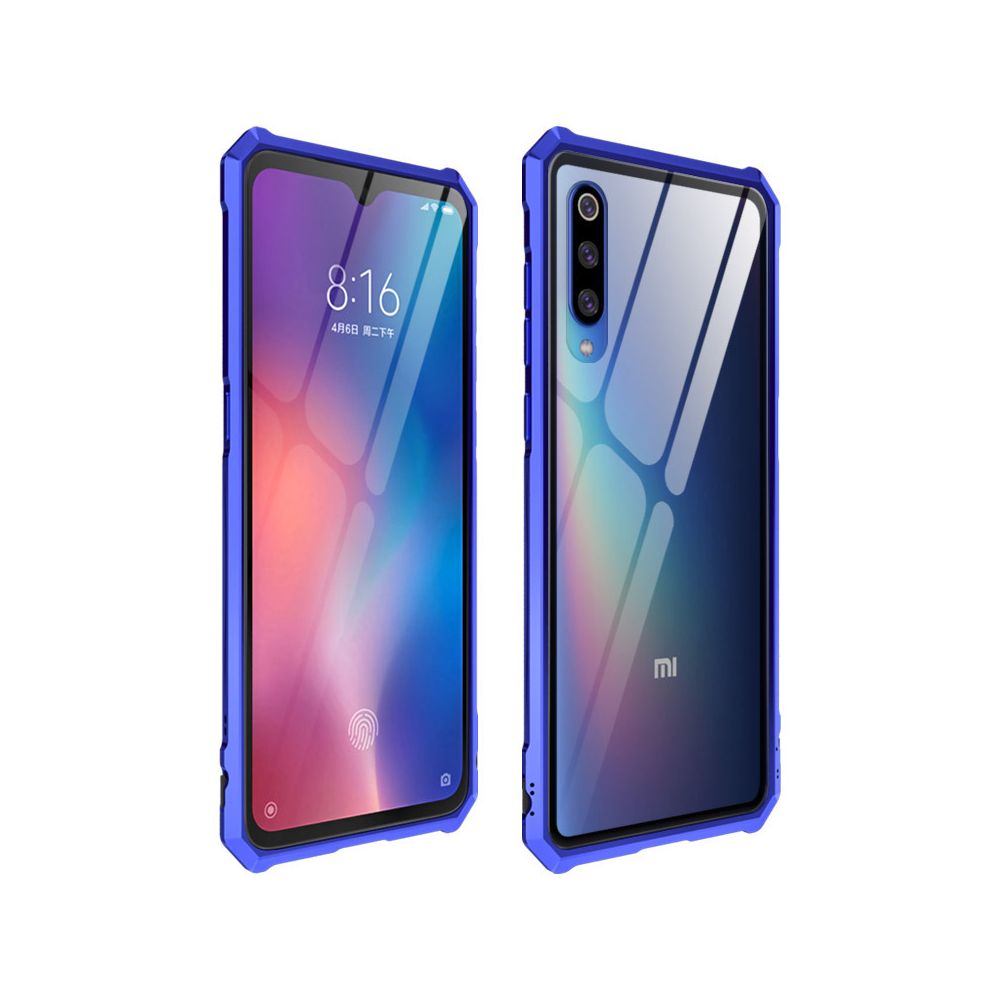 marque generique - Etui coque antichoc en verre trempé pour Xiaomi Mi 9 - Violet/Bleu - Coque, étui smartphone