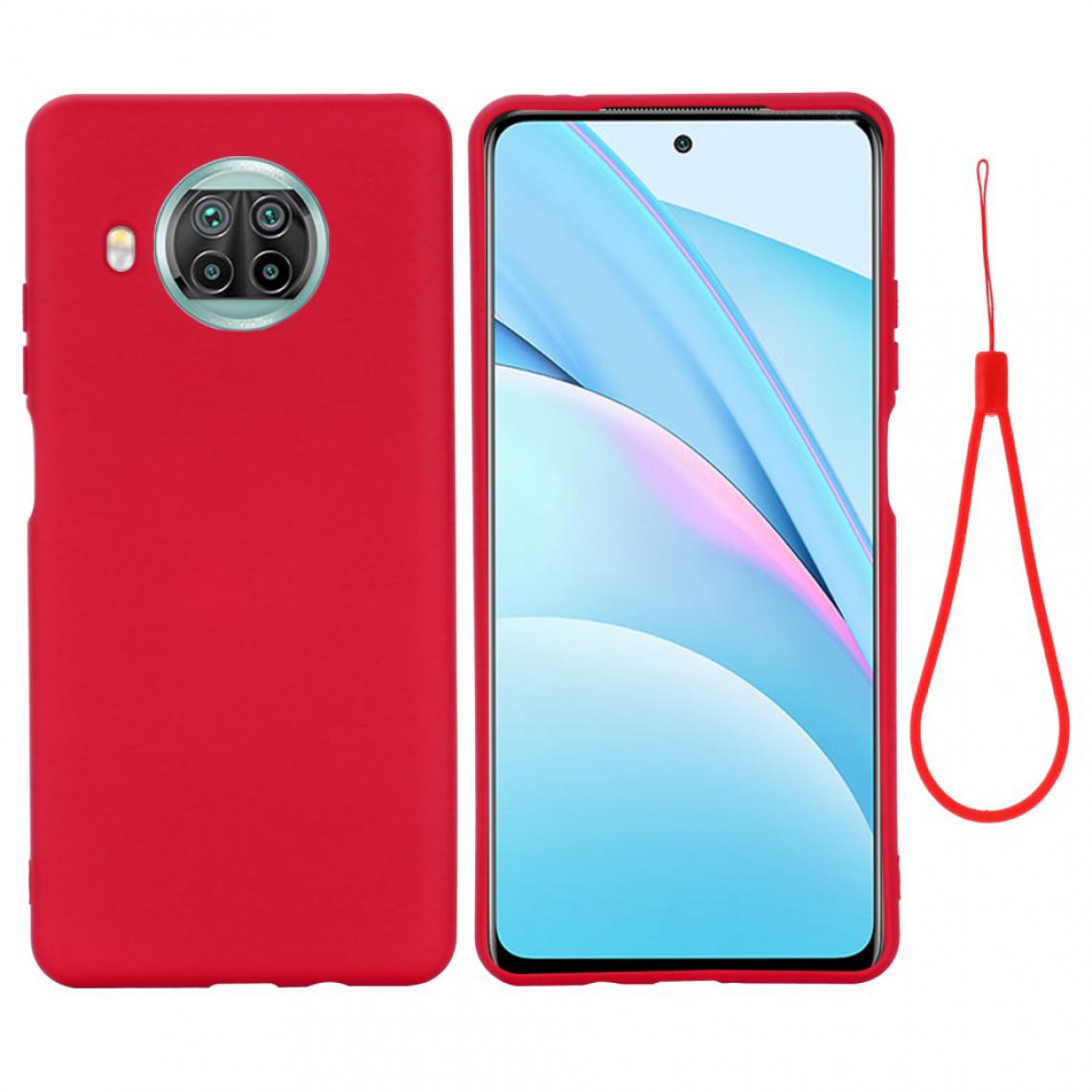 Other - Coque en silicone plaine avec sangle rouge pour votre Xiaomi Mi 10T Lite 5G - Coque, étui smartphone