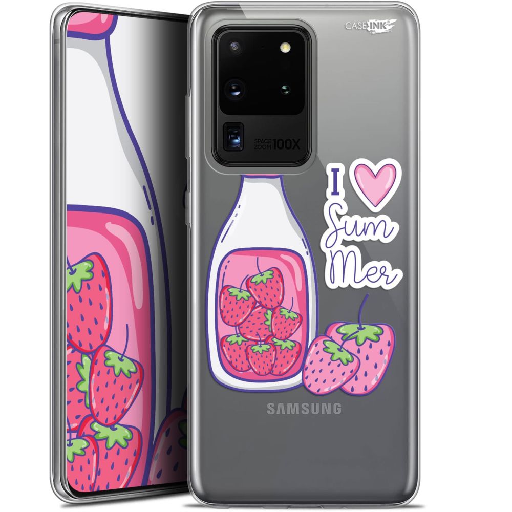 Caseink - Coque arrière Samsung Galaxy S20 Ultra (6.9 ) Gel HD [ Nouvelle Collection - Souple - Antichoc - Imprimé en France] Milky Summer - Coque, étui smartphone