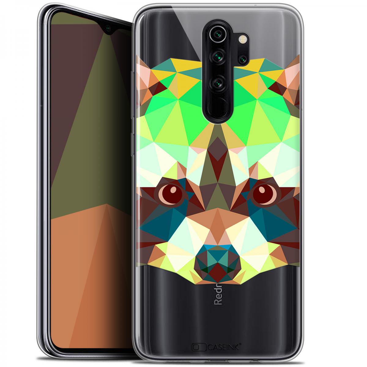 Caseink - Coque Pour Xiaomi Redmi Note 8 PRO (6.5 ) [Gel HD Collection Polygon Animals Design Raton Laveur - Souple - Ultra Fin - Imprimé en France] - Coque, étui smartphone