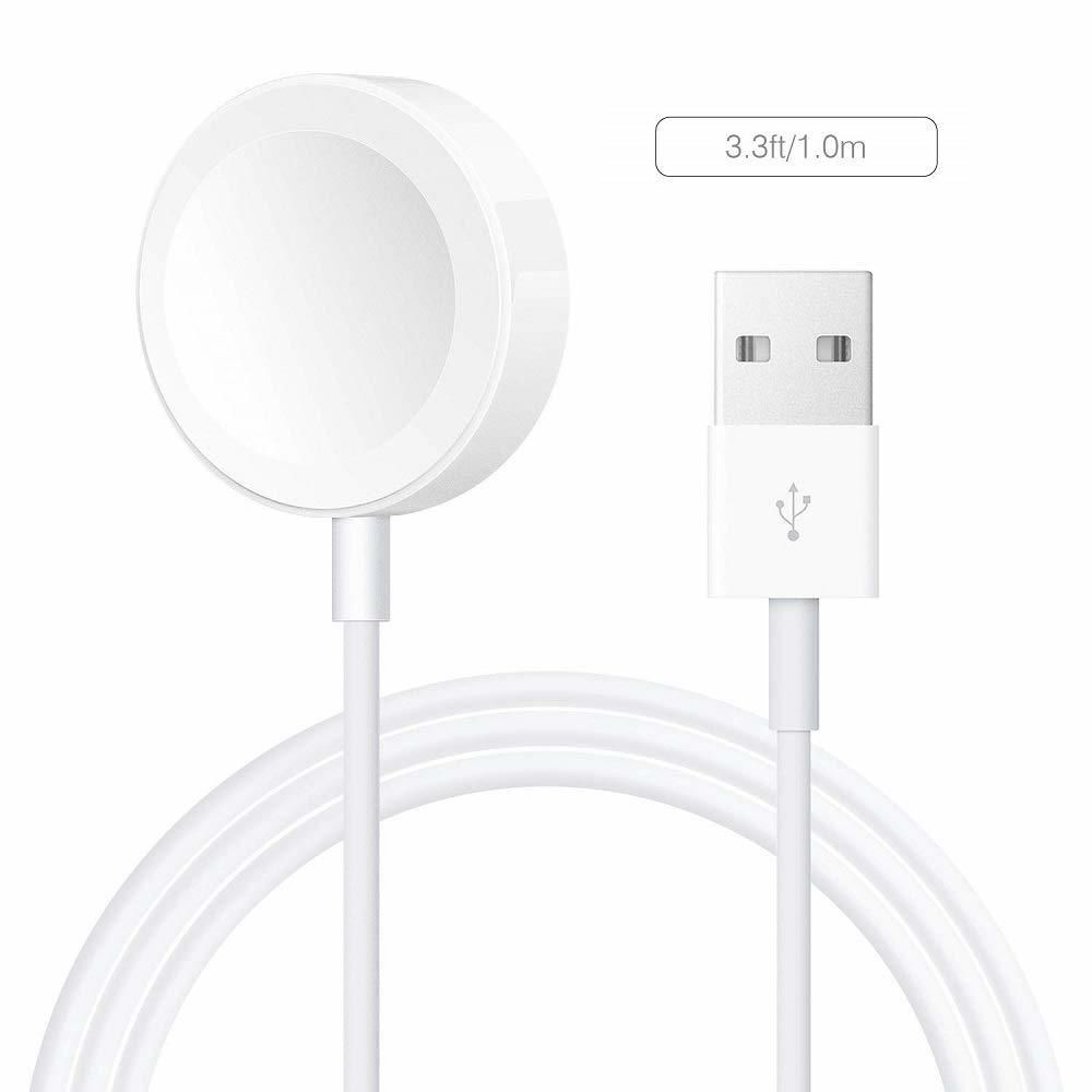 Cabling - CABLING® Câble de Chargement sans Fil pour Apple Watch - 1 m - Câble magnétique USB Portable - pour Samsung Wach Serie 4 3 2 1 38 mm-42 mm - Blanc - Chargeur secteur téléphone