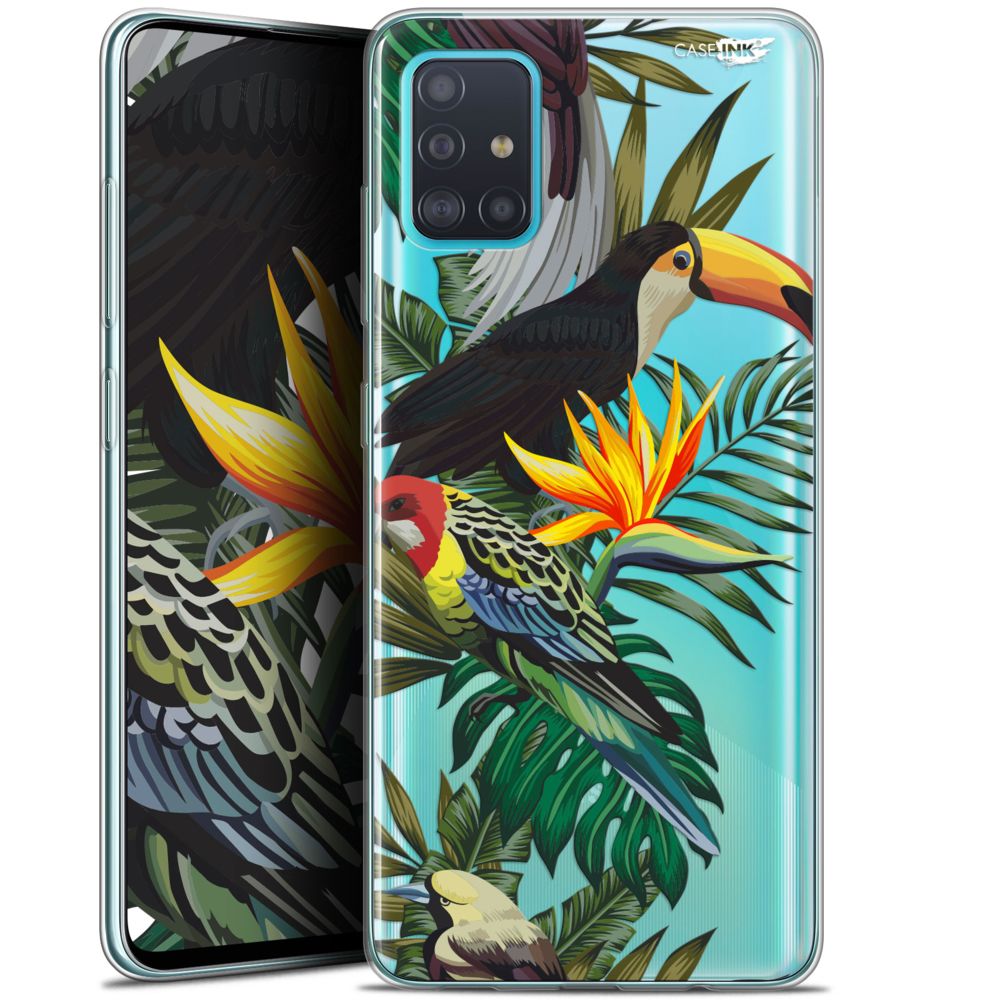 Caseink - Coque arrière Samsung Galaxy A51 (A515) (6.5 ) Gel HD [ Nouvelle Collection - Souple - Antichoc - Imprimé en France] Toucan Tropical - Coque, étui smartphone