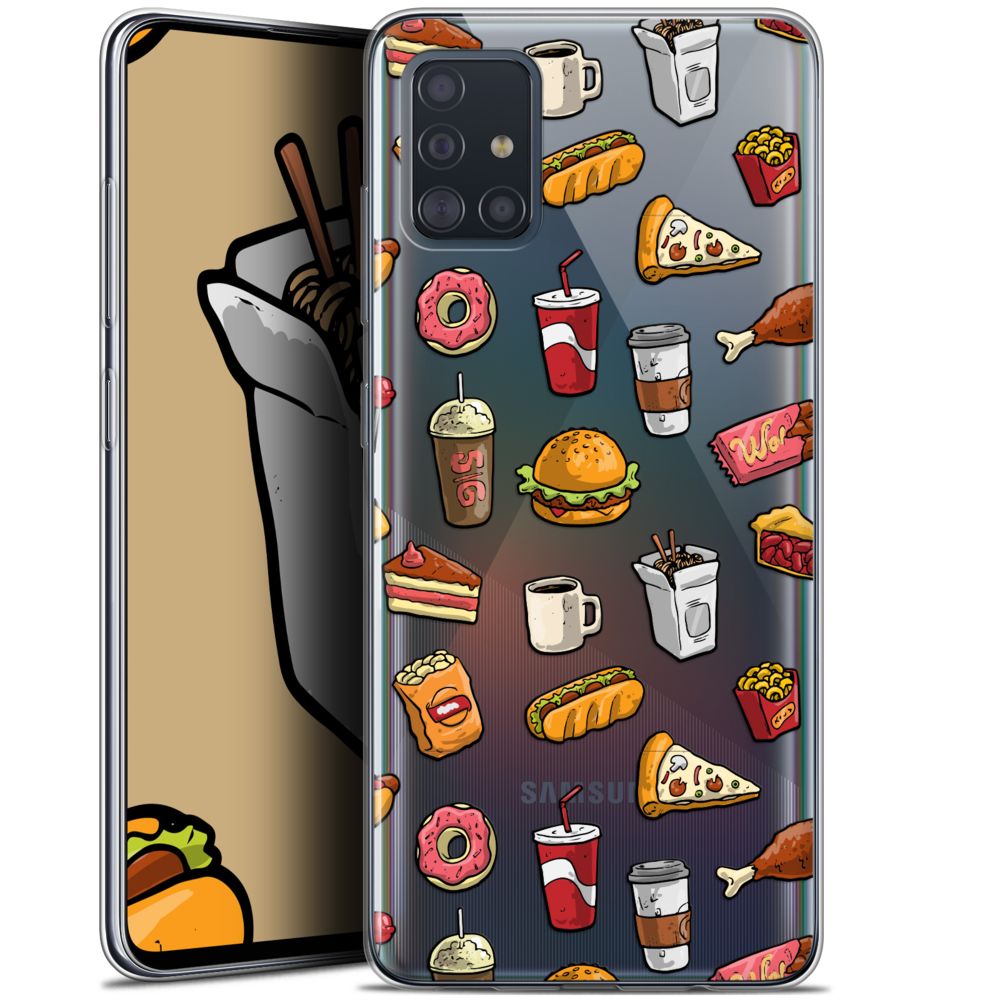Caseink - Coque Pour Samsung Galaxy A51 (A515) (6.5 ) [Gel HD Collection Foodie Design Fast Food - Souple - Ultra Fin - Imprimé en France] - Coque, étui smartphone
