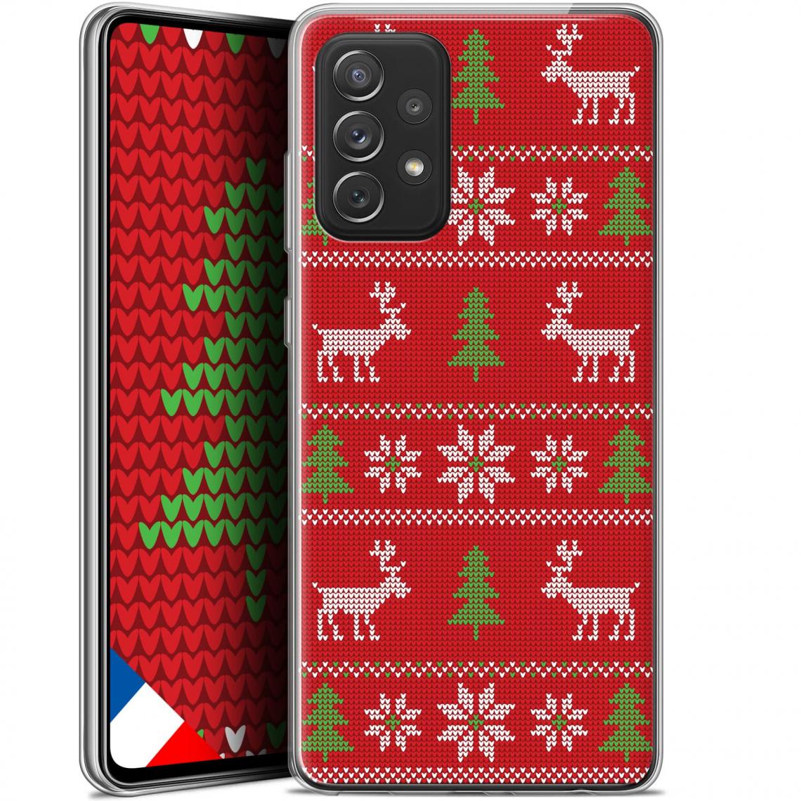 Caseink - Coque Pour Samsung Galaxy A72 4G/5G (6.7 ) [Gel HD Collection Noël 2017 Design Couture Rouge - Souple - Ultra Fin - Imprimé en France] - Coque, étui smartphone
