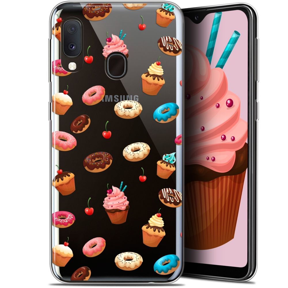 Caseink - Coque Pour Samsung Galaxy A20E (5.8 ) [Gel HD Collection Foodie Design Donuts - Souple - Ultra Fin - Imprimé en France] - Coque, étui smartphone