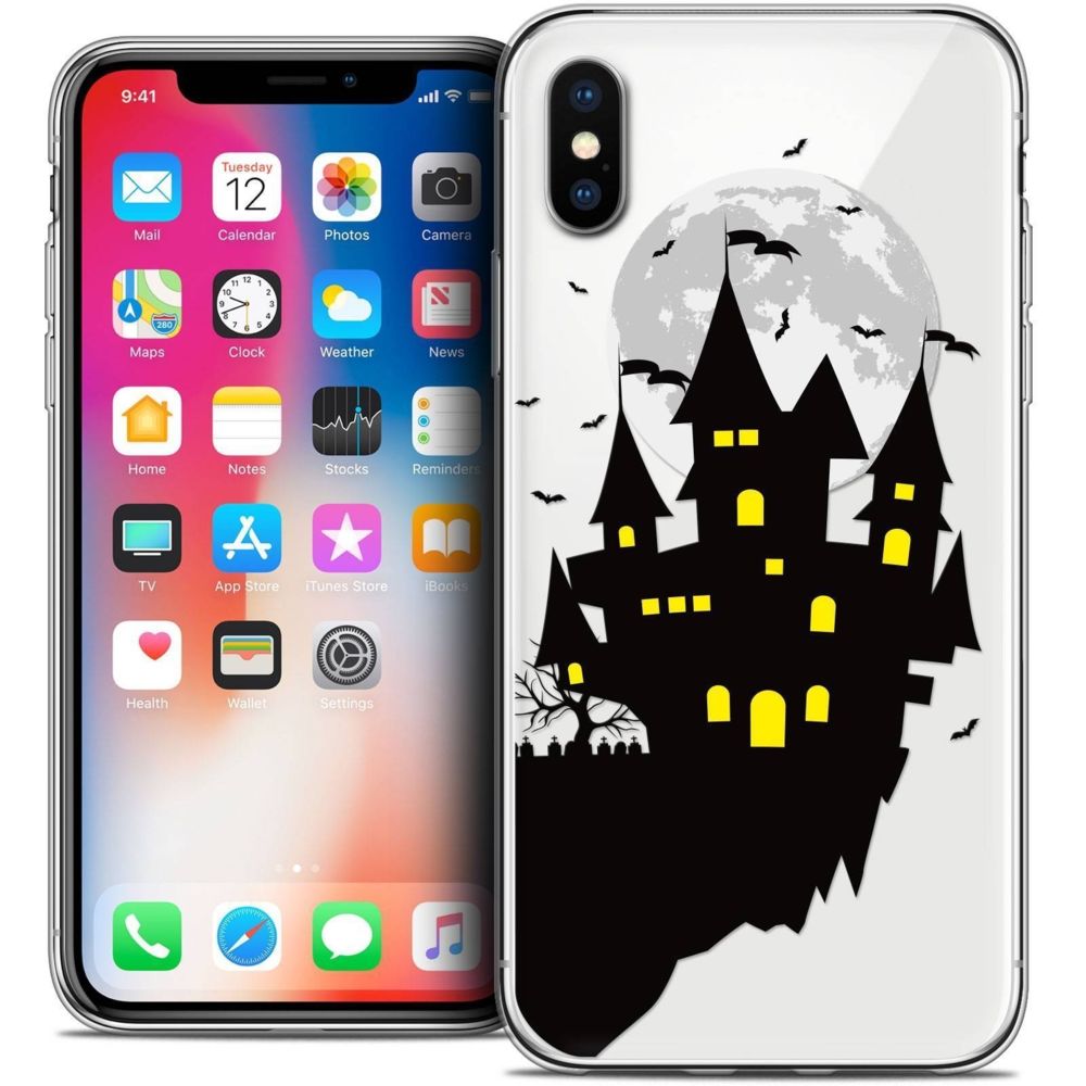 Caseink - Coque Housse Etui Apple iPhone Xs / X (5.8 ) [Crystal Gel HD Collection Halloween Design Castle Dream - Souple - Ultra Fin - Imprimé en France] - Coque, étui smartphone