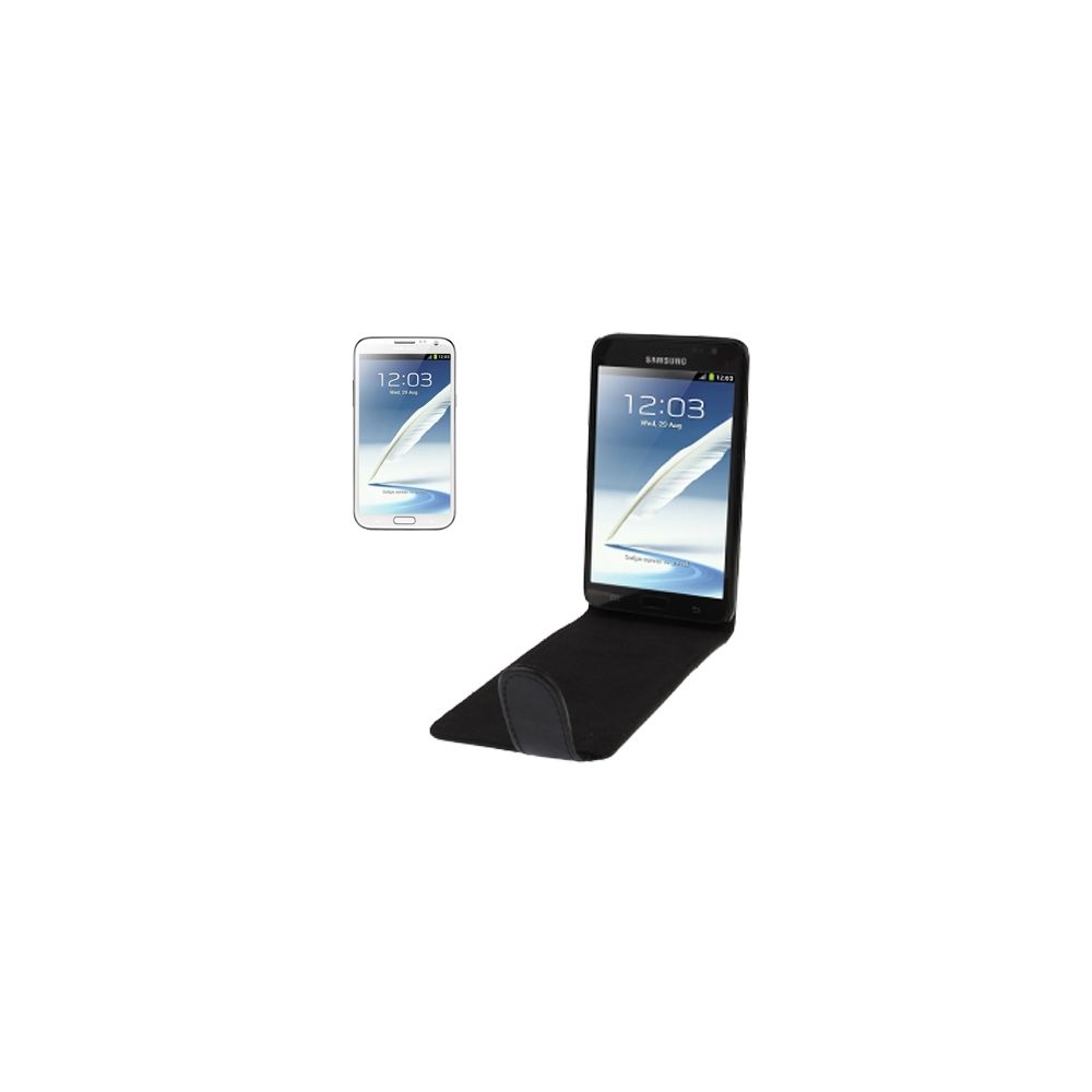 Wewoo - Housse Étui noir en cuir souple à rabat vertical Note 2 / N7100 - Coque, étui smartphone
