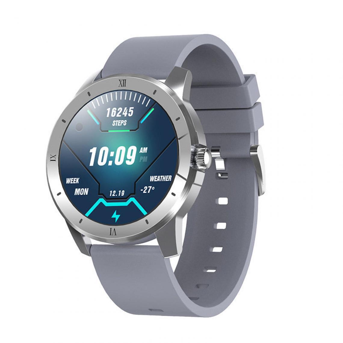 Chronotech Montres - Chronus Smart Watch Men And Women Ip68 Waterproof Music Player Bluetooth Call Sport Smart Watch For Android Ios Smart Watch(silver) - Montre connectée
