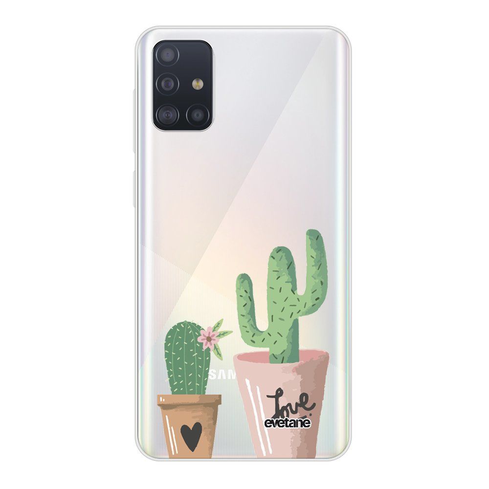 Evetane - Coque Samsung Galaxy A71 souple transparente Cactus Love Motif Ecriture Tendance Evetane - Coque, étui smartphone