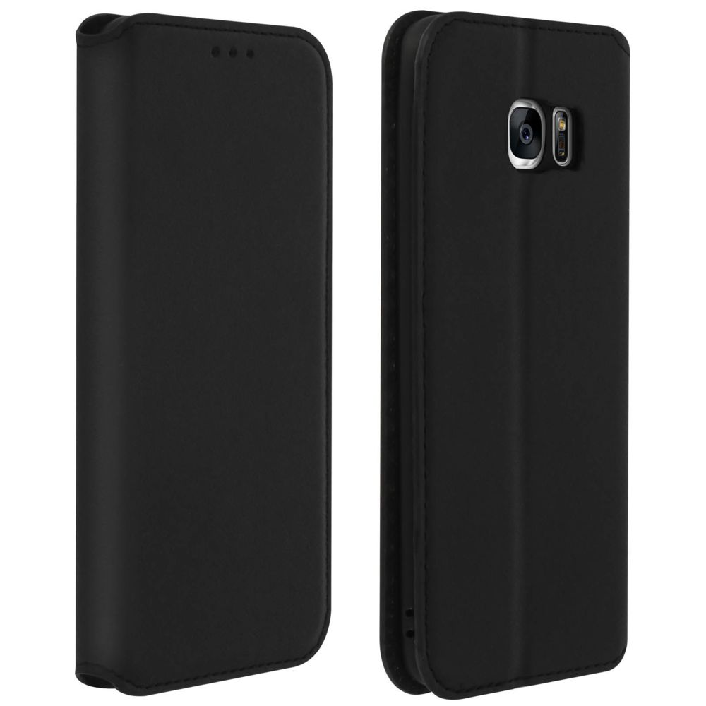 Avizar - Housse Samsung Galaxy S7 Edge Étui Folio Portefeuille Fonction Support Noir - Coque, étui smartphone
