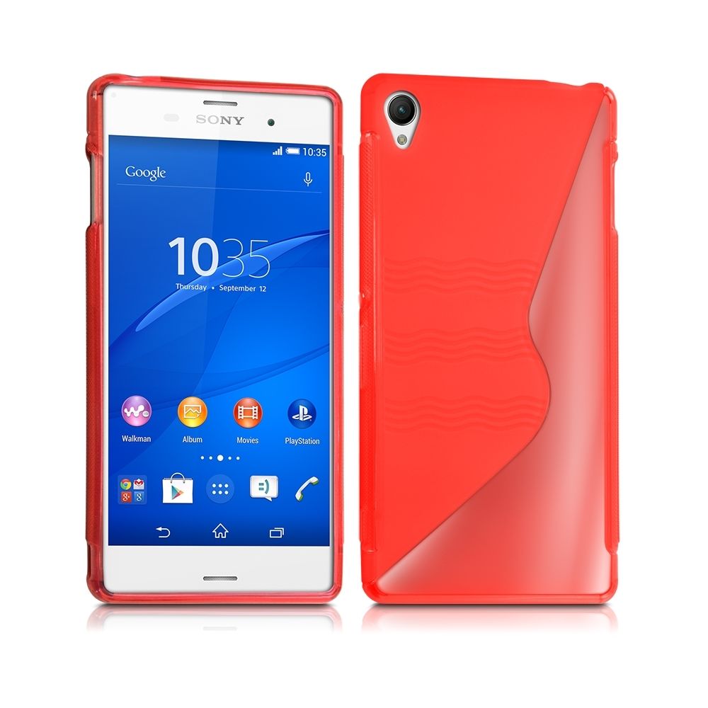 Karylax - Housse Coque Etui S-Line Couleur Orange Translucide pour Sony Xperia Z3 + Film de Protection - Autres accessoires smartphone