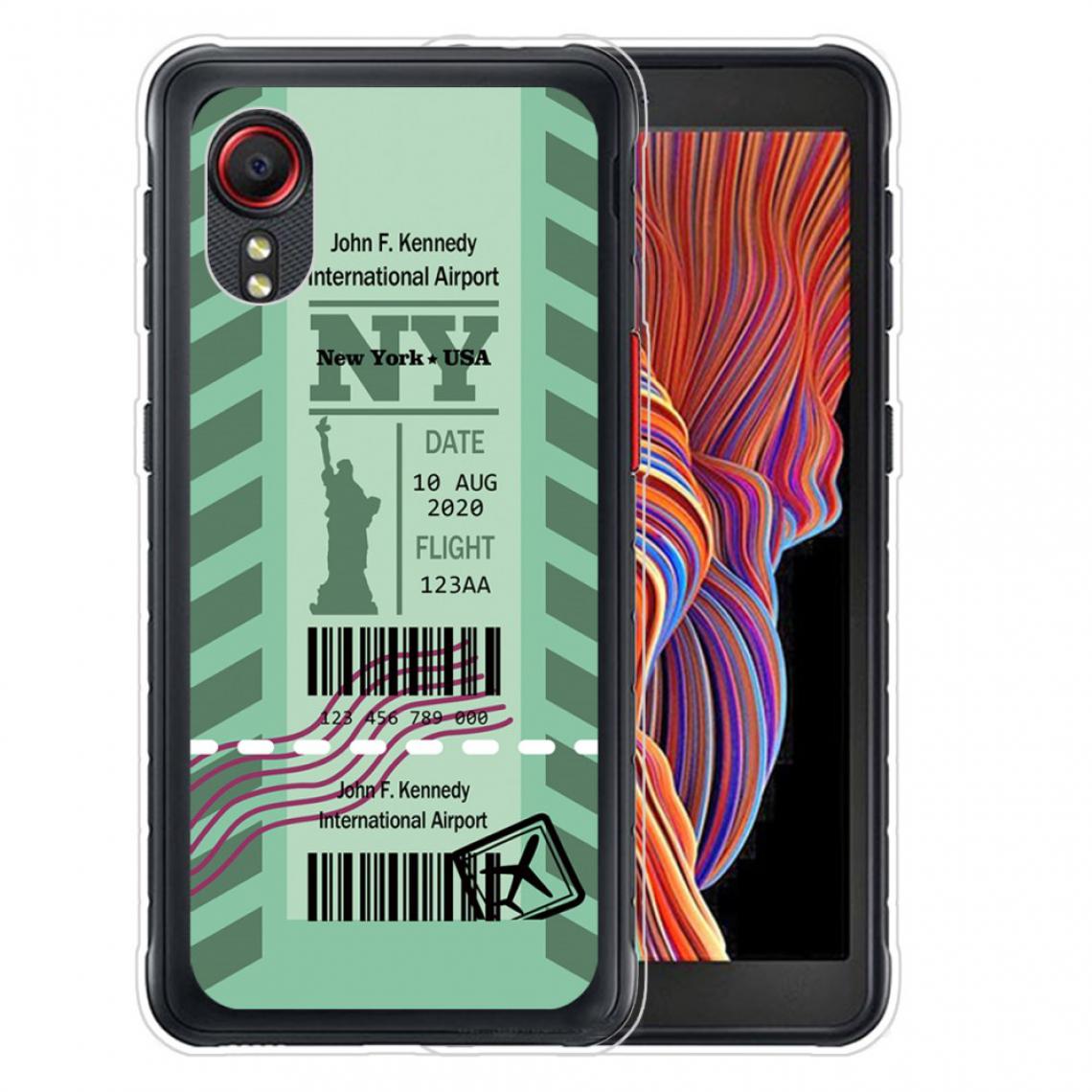 Other - Coque en TPU Impression de motif de contrôle d'embarquement Fabrication IMD antichoc Kennedy New York pour votre Samsung Galaxy Xcover 5 - Coque, étui smartphone